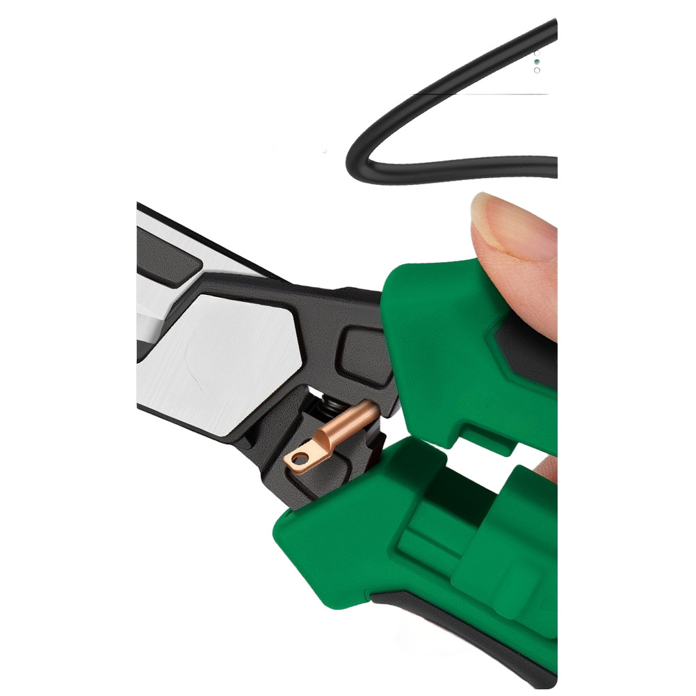 Wire Stripper Pliers with Dual Color LED Digital Display for Electricians