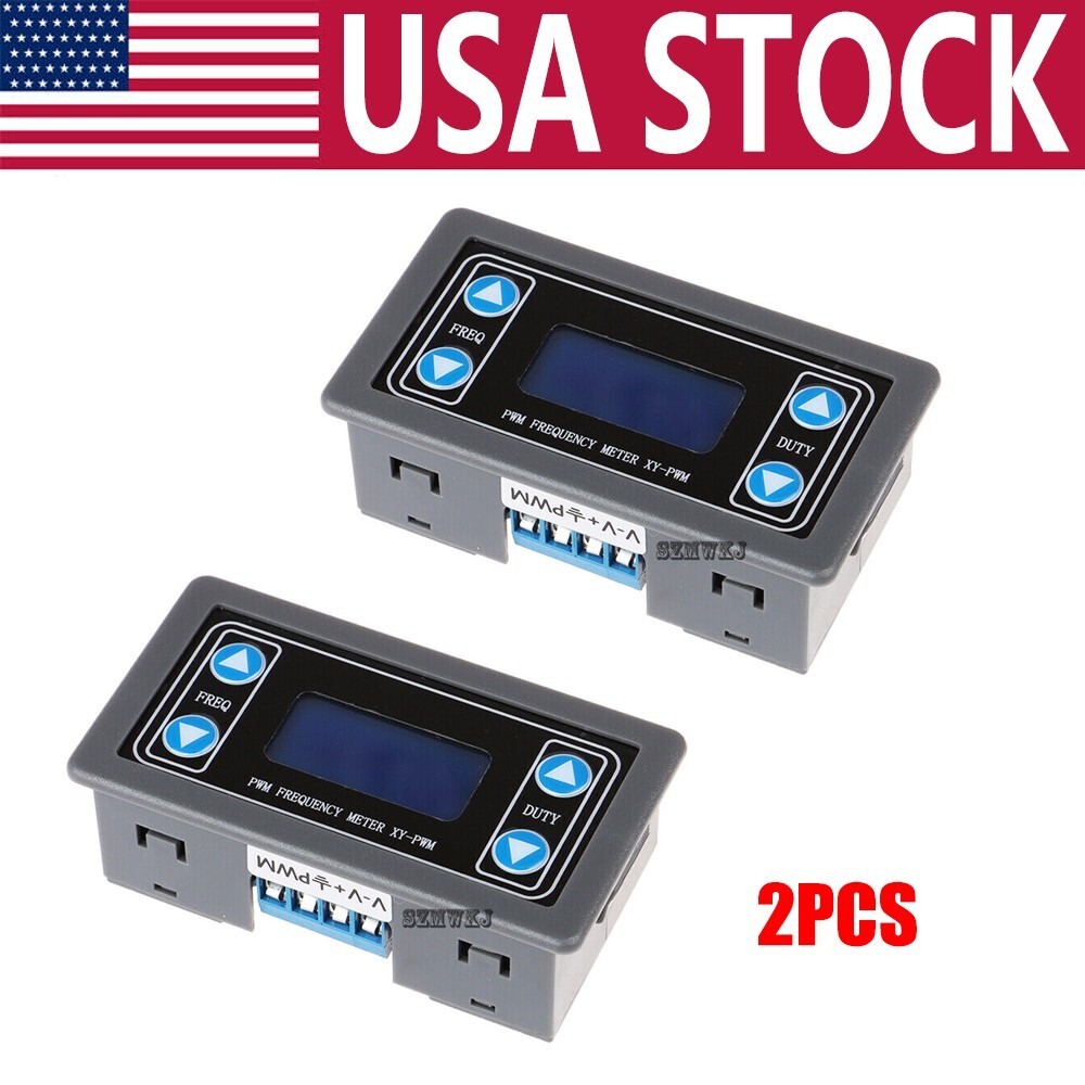 2PCS LCD Signal Generator PWM Pulse Frequency Adjustable Square Wave 1Hz-150KHz
