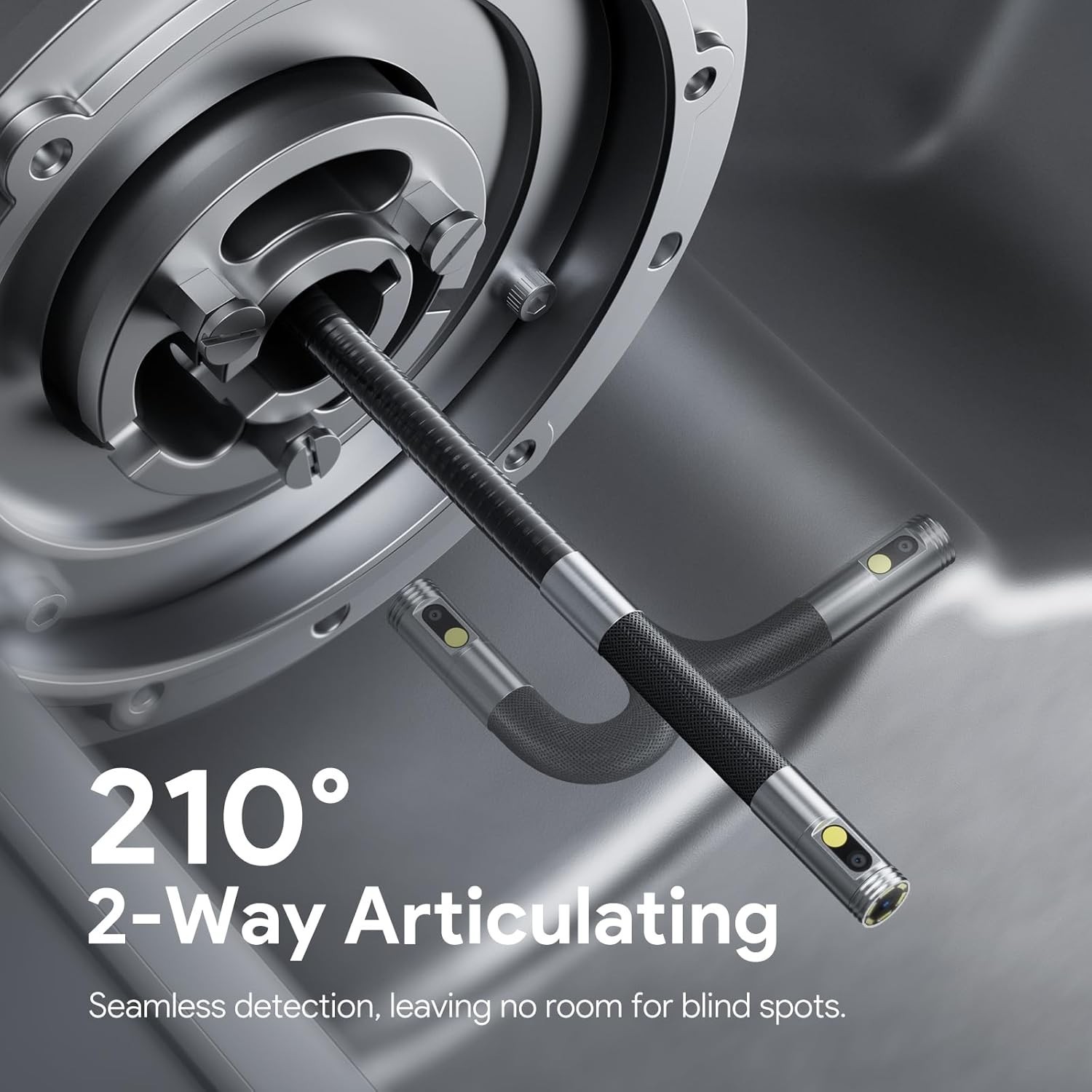 10FT Articulating Endoscope Camera with Light: Dual Lens Two-Way Articulated …
