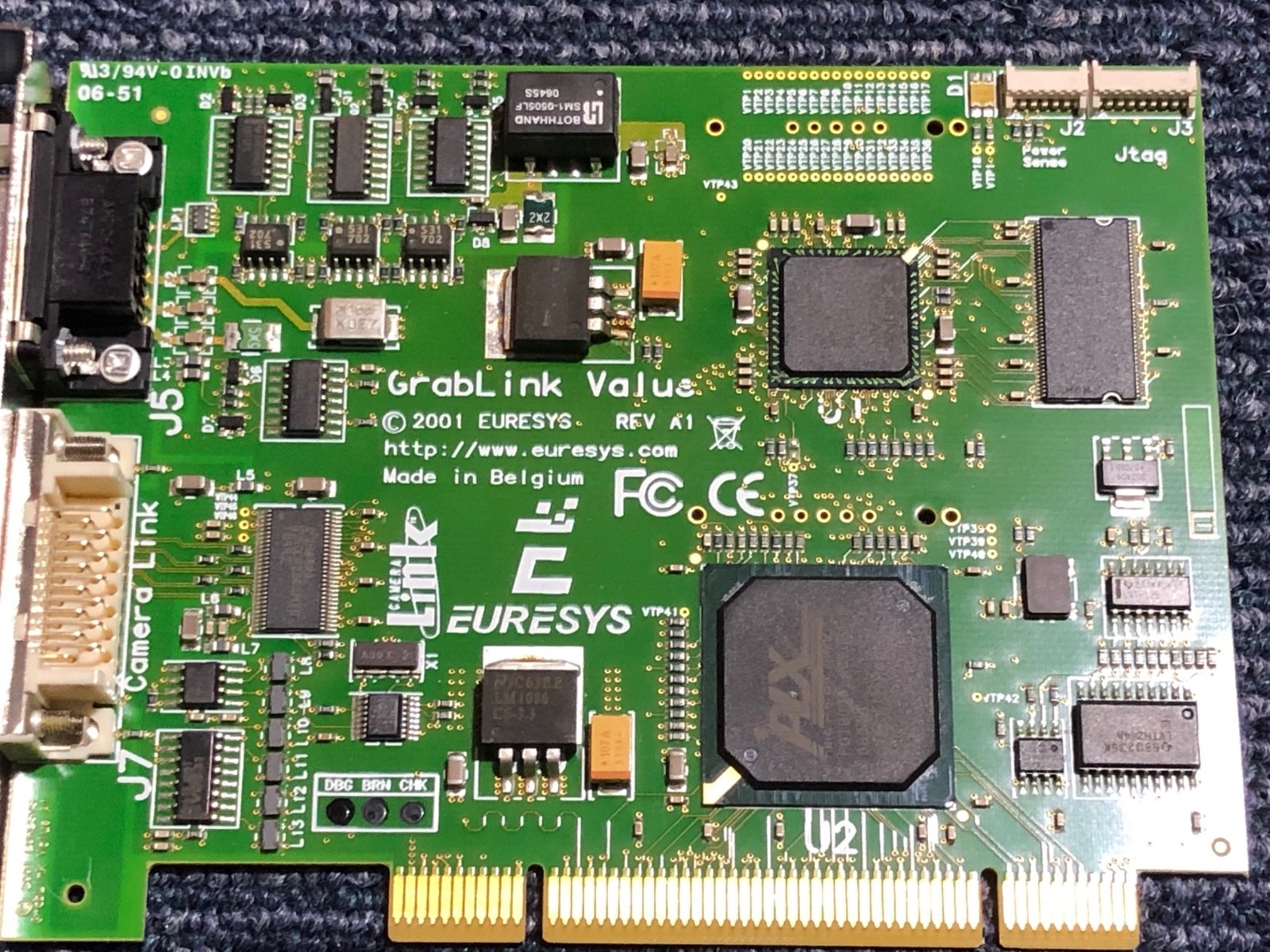 Adimec 1000m/D_ST CCD industrial camera W/ EURESYS Grablink Value Card & cable