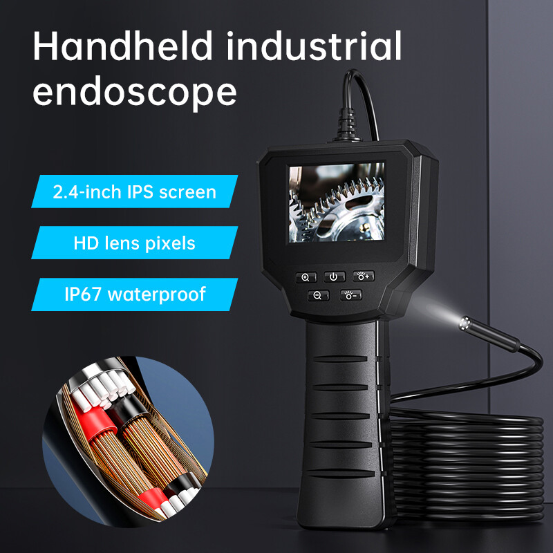 HD 1080P LED Handheld Industrial Endoscope Borescope 8mm Inspection Snake Camera