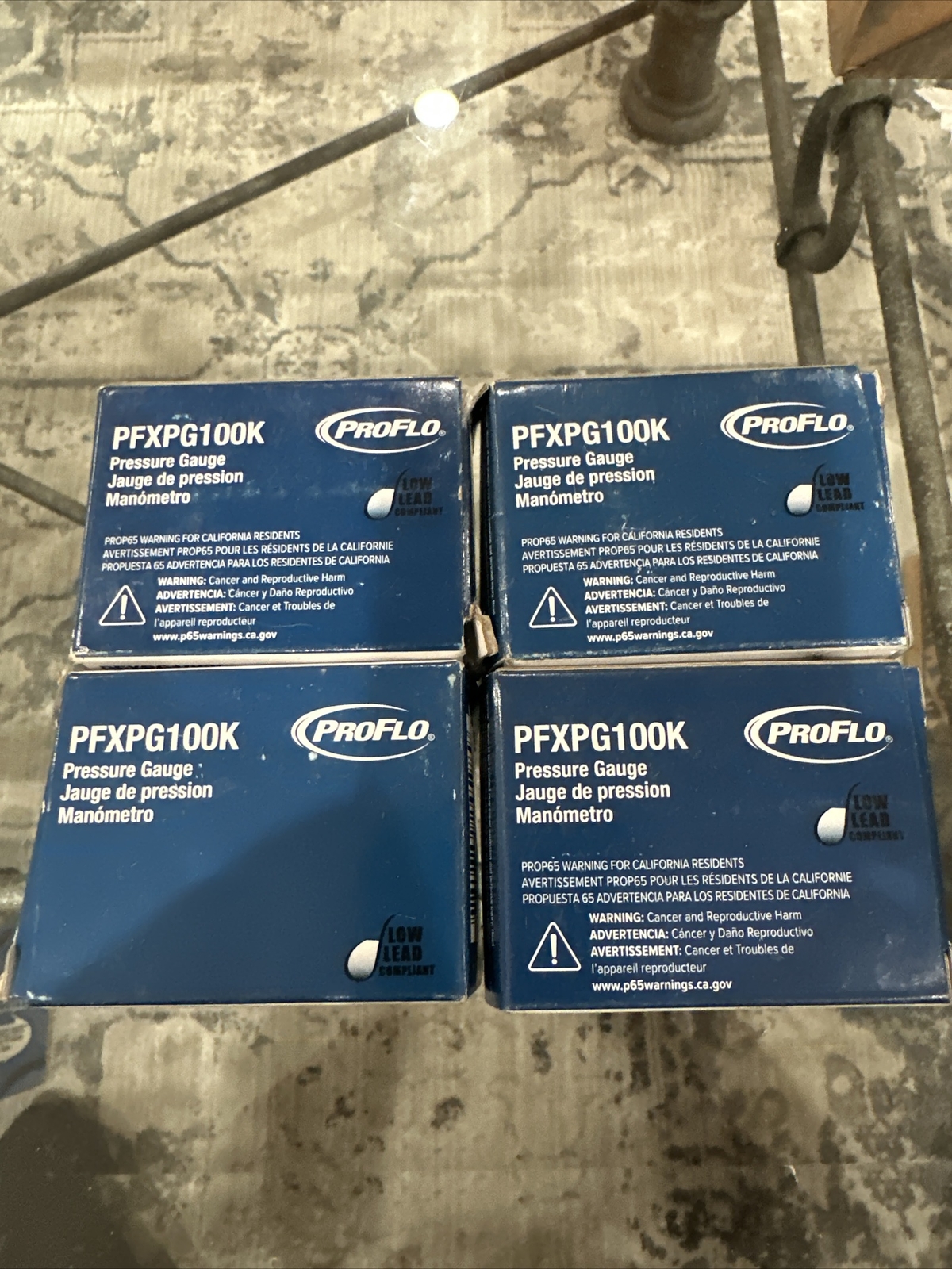 4 Lot PROFLO 2″ Pressure Gauge 0- 100 lb. PFXPG100K PFXPG Series