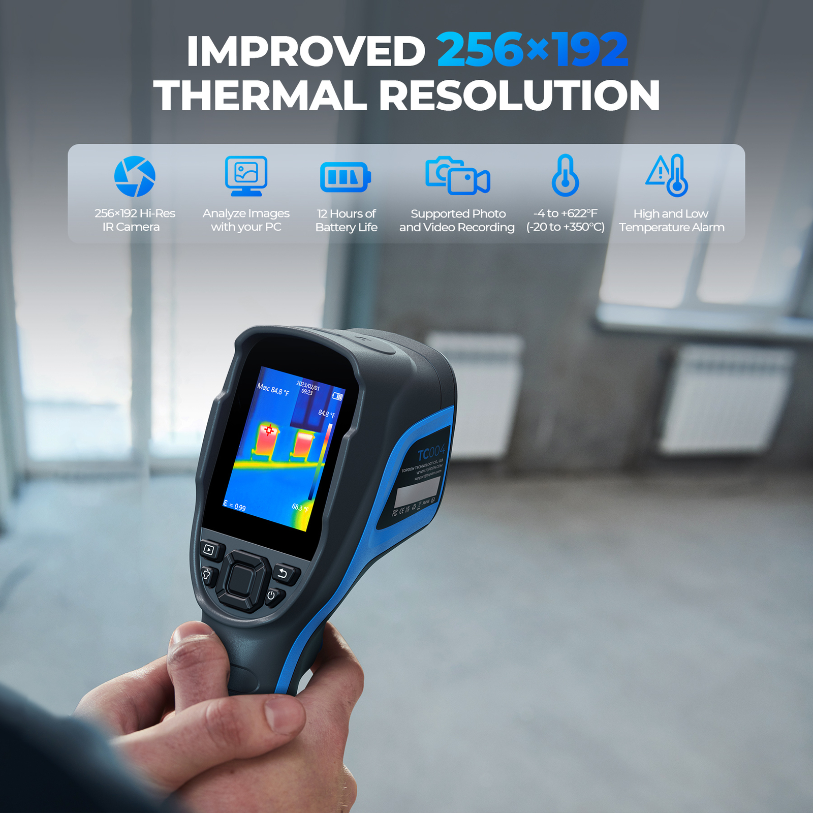 Topdon Handheld Thermal Imager IR Infrared Imaging Camera With 2.4″ LCD Screen