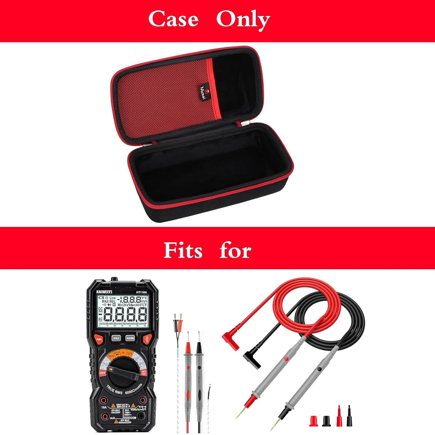 Hard EVA Travel Case Fits for KAIWEETS Digital Multimeter TRMS 6000