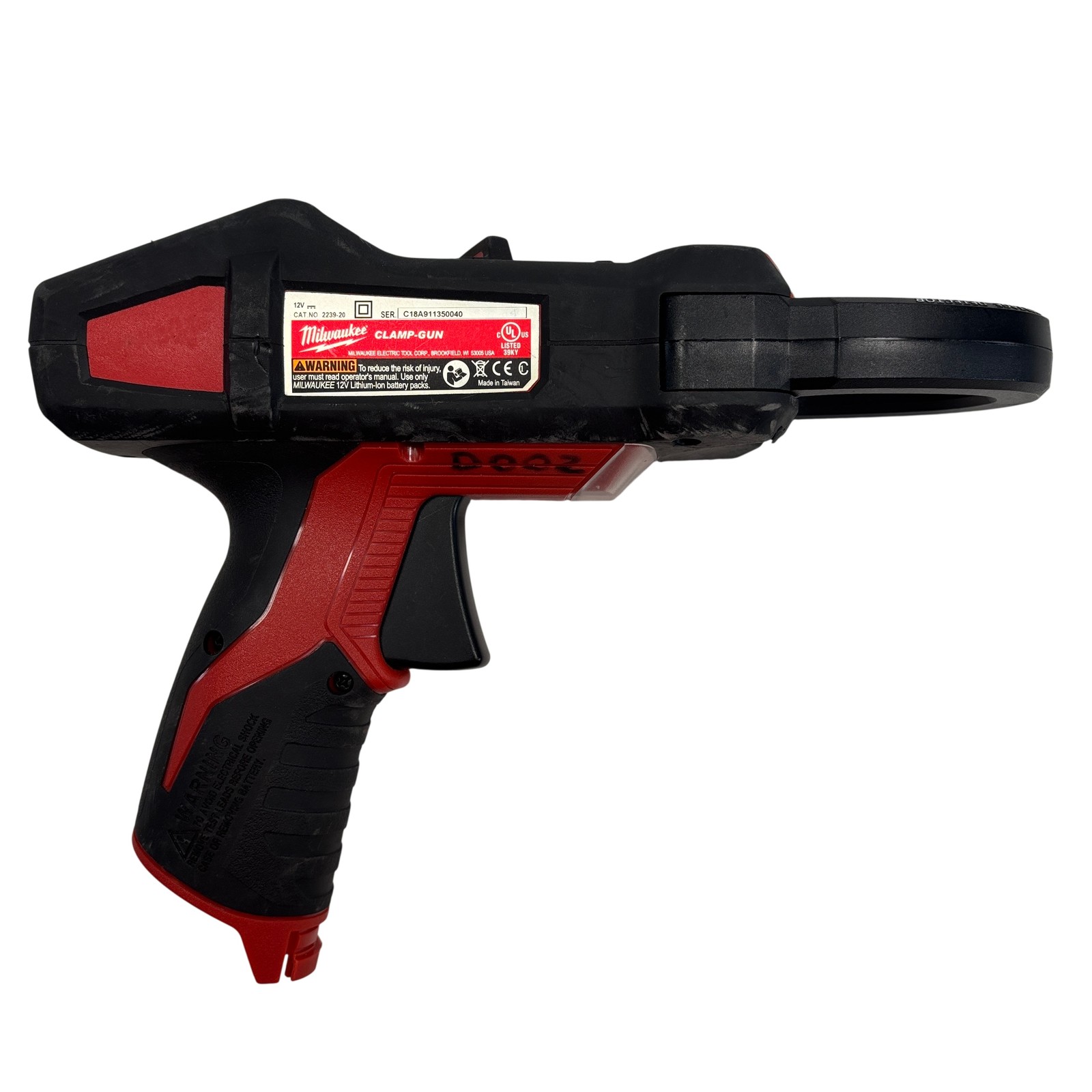 Milwaukee 2239-20 M12 Cordless CLAMP-GUN Digital Clamp Multimeter