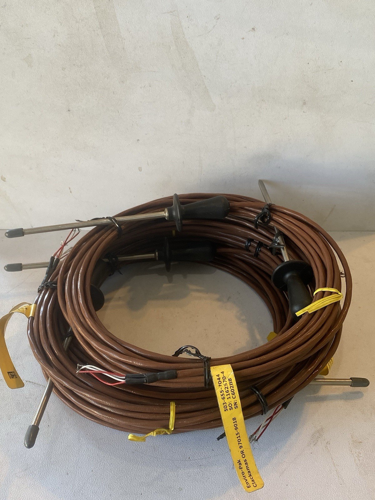 Lot Of 5 36 In. Thermocouple Temperature Probe 5” Probe For Environment-pak