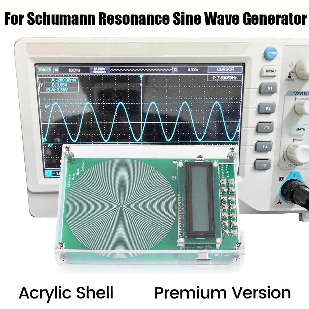 USA For Schumann Wave Generator Pulse Sine Frequency+Audio Output Connector+Case