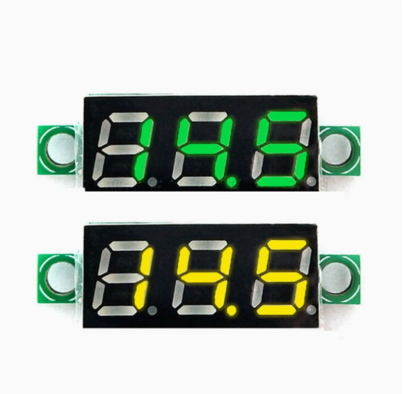 Mini Size LED Panel Voltage Meter 3-Digital LCD Display Adjustment Voltmeter
