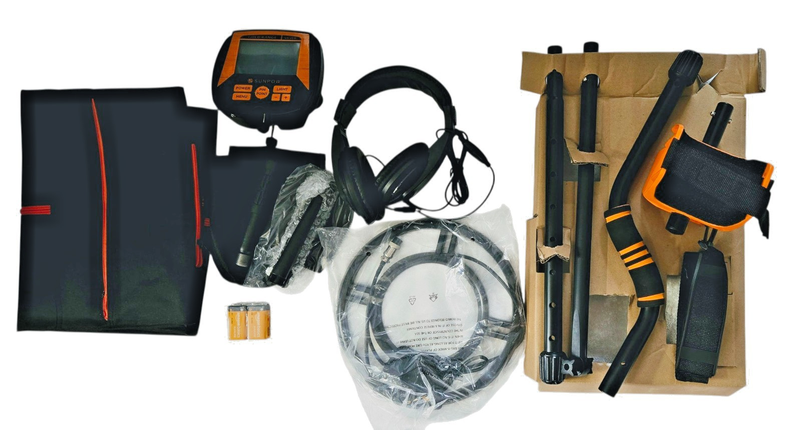 Sunpow OT-MD04 Black/Orange Waterproof High Accuracy Waterproof Metal Detector