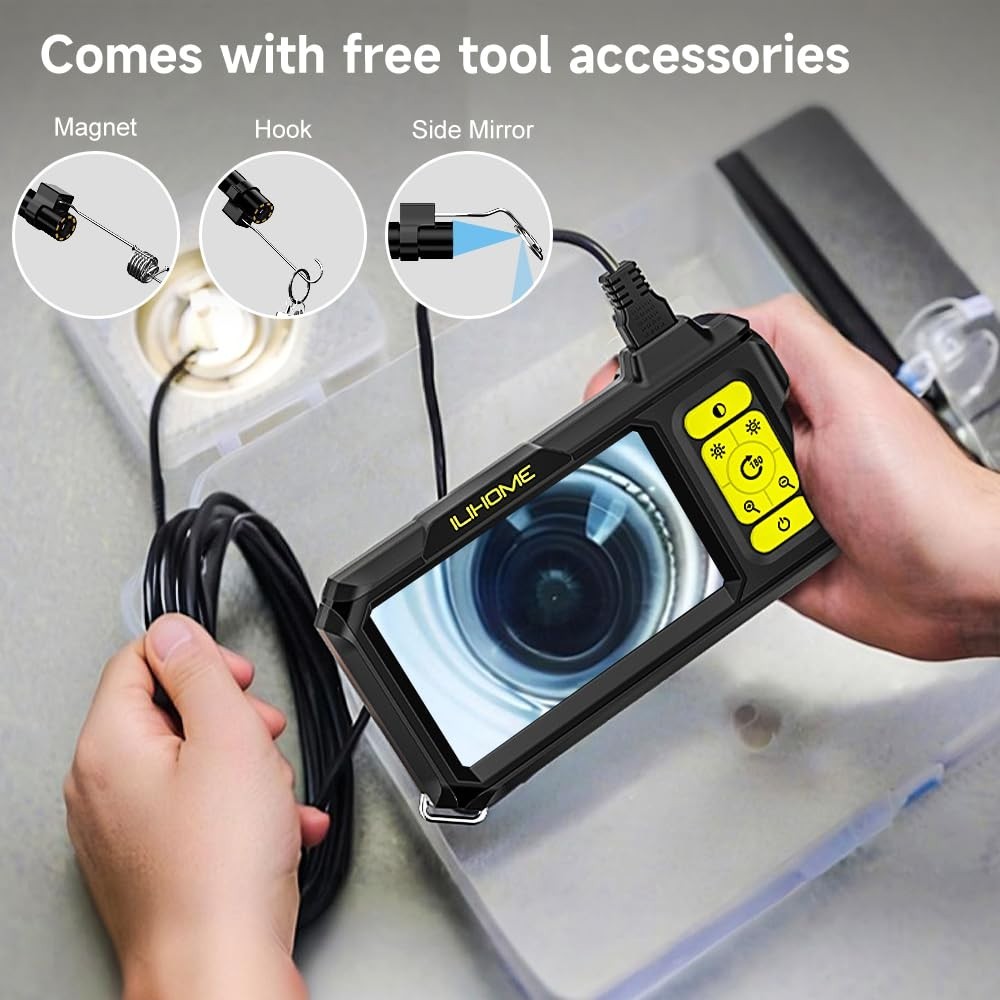 4.3-Inch IPS Borescope Camera with Enhanced Visibility – Ideal for Tight Spaces