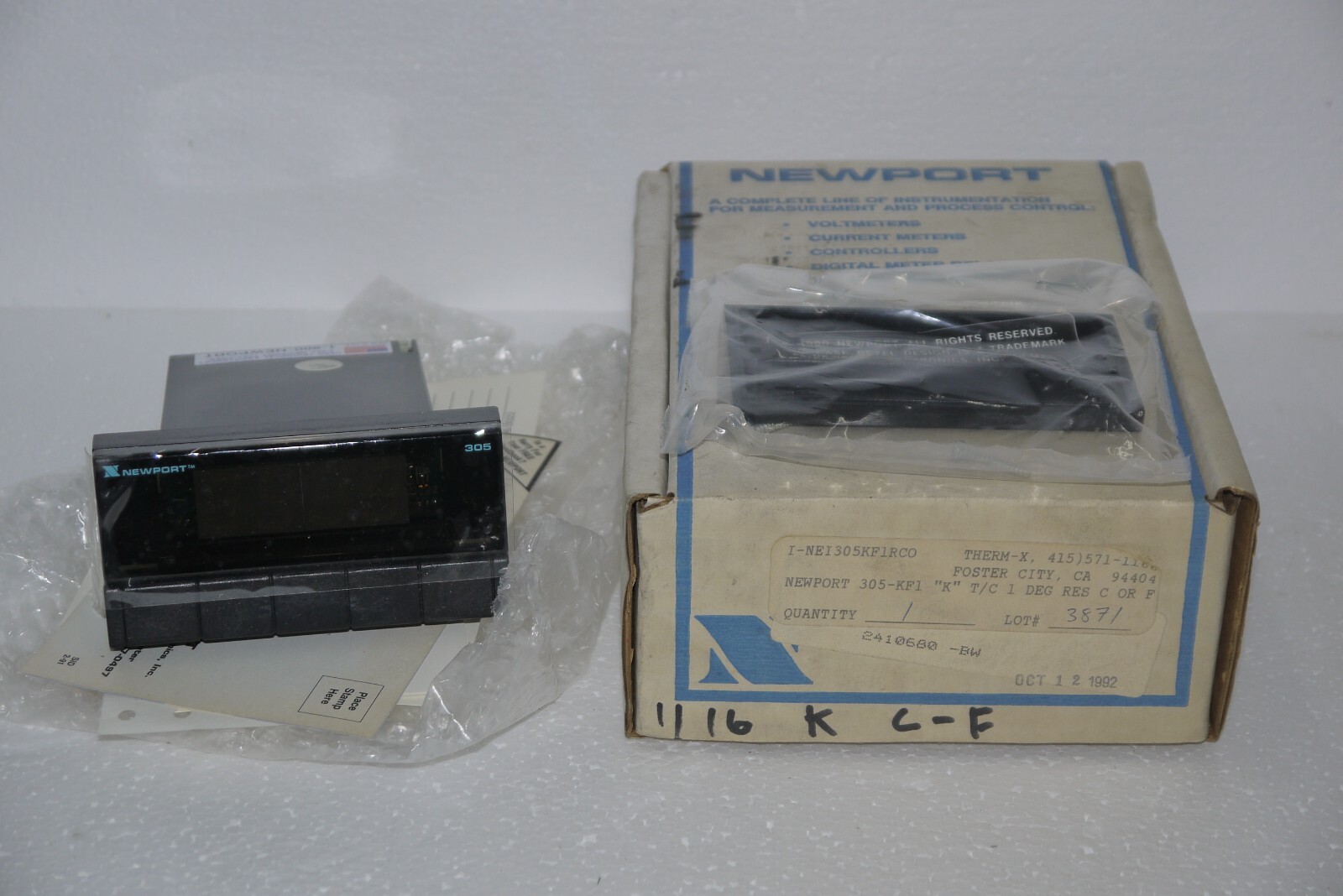 Newport 305-KF1 Thermocouple Meter 3 1/2 Digit Mini-Size Type K New