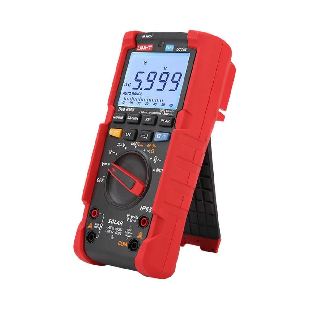 UT196 Solar Multimeter – True RMS 6000 Counts, 1700V DC/1500V AC Tester
