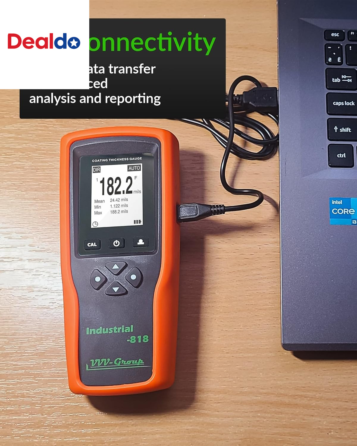 Digital Professional Coating Thickness Gauge Industrial-818 Paint Meter for Fe/N