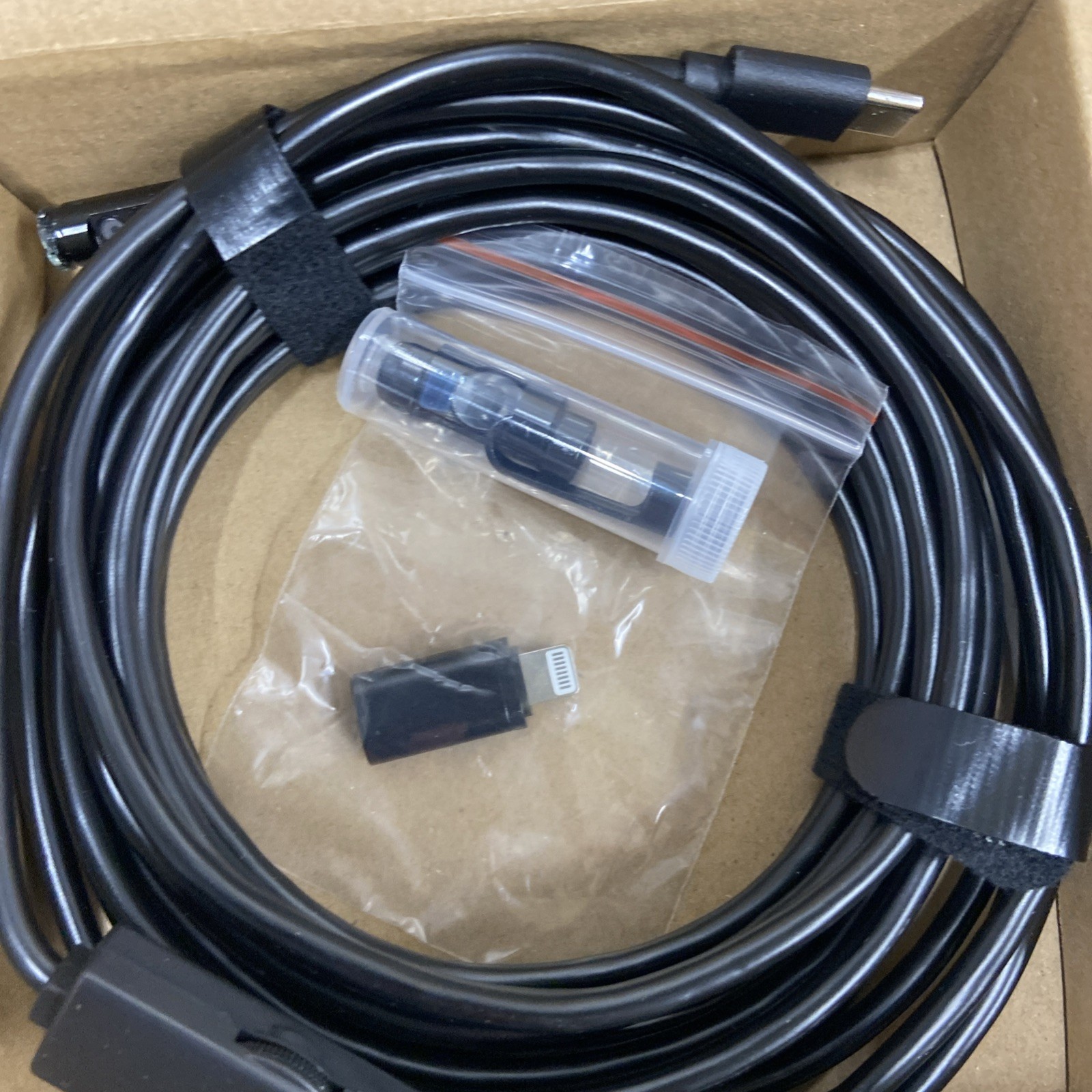 MUGEASY Industrial Endoscope Semi-Rigid 16.4ft 0.31in HD Waterproof LED PnP