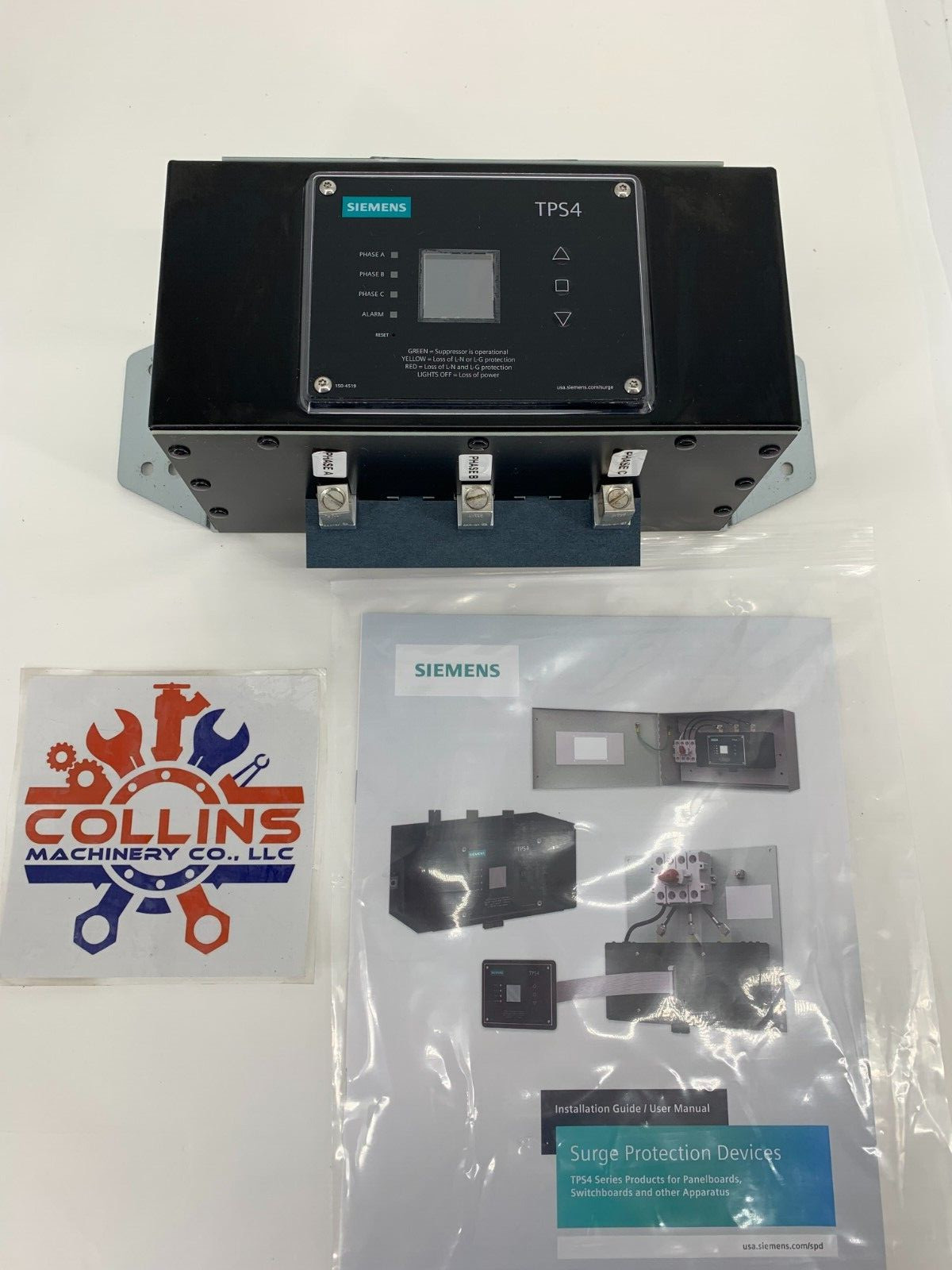Siemens TPS4C0115XW02 Surge Protection Device SCCR 200kA 208/120V 3P w/Counter