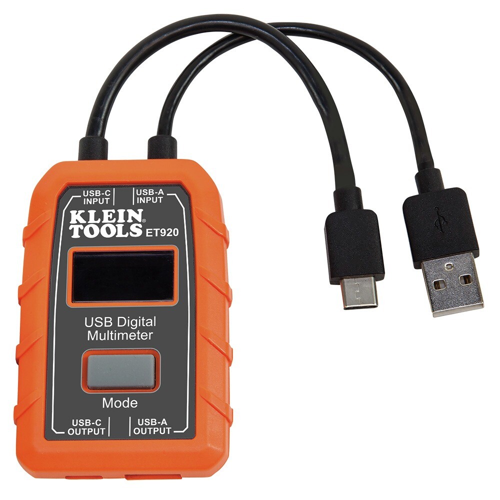 Klein Tools ET920 USB-A and USB-C Digital Meter New