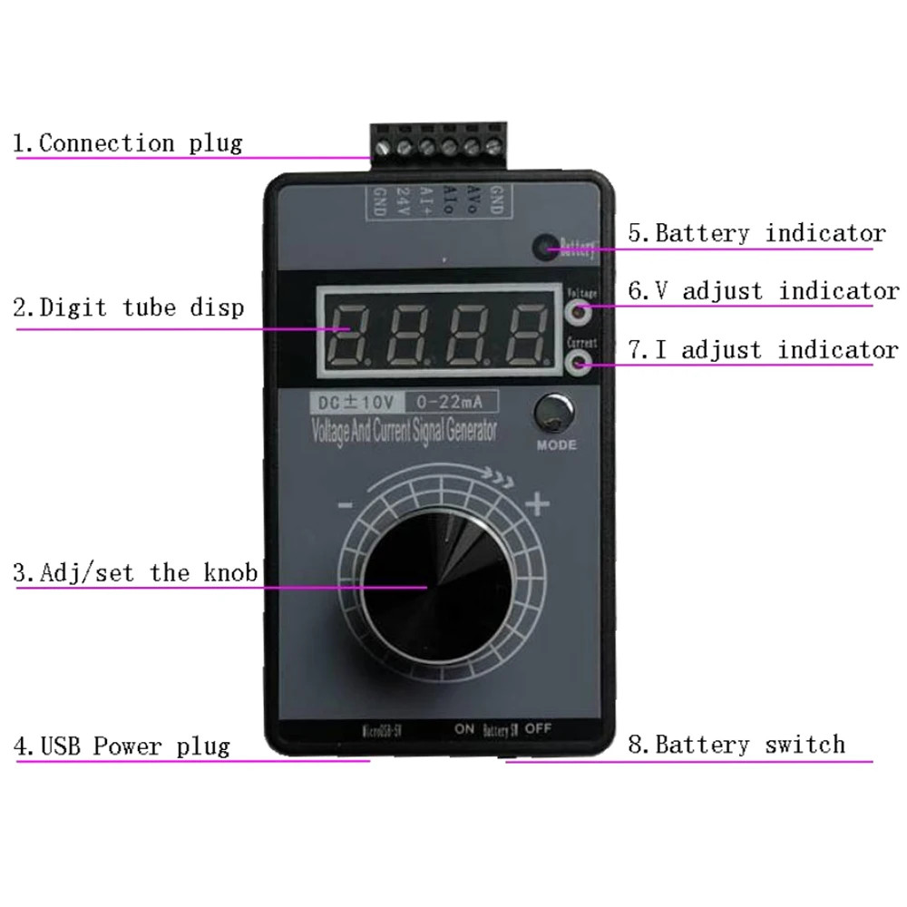 Signal Generator LB02G 4-20mA 0-10V 0-5V Adjustable Voltage Current Simulator