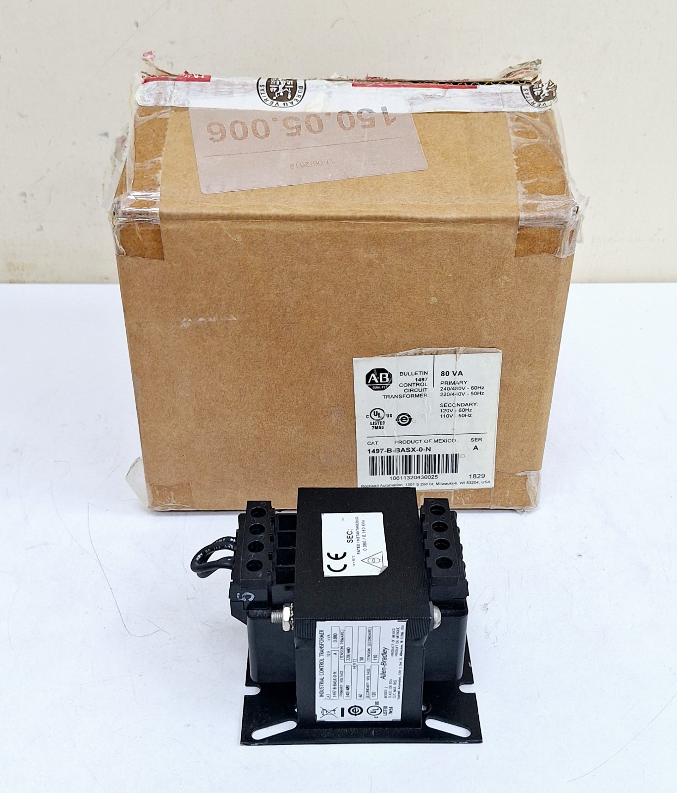 Allen-Bradley 1497-B-BASX-0-N Series A Industrial Control Transformer 0.080 kVA