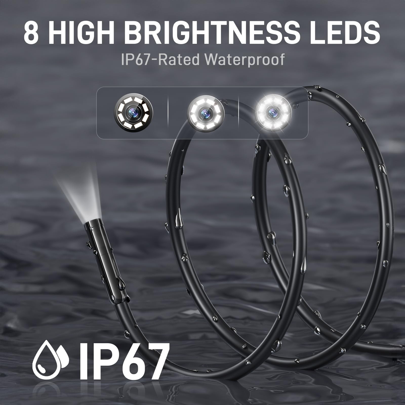 2.0MP HD Autofocus Borescope Endoscope Camera, 16.5ft Flexible USB-C Inspection