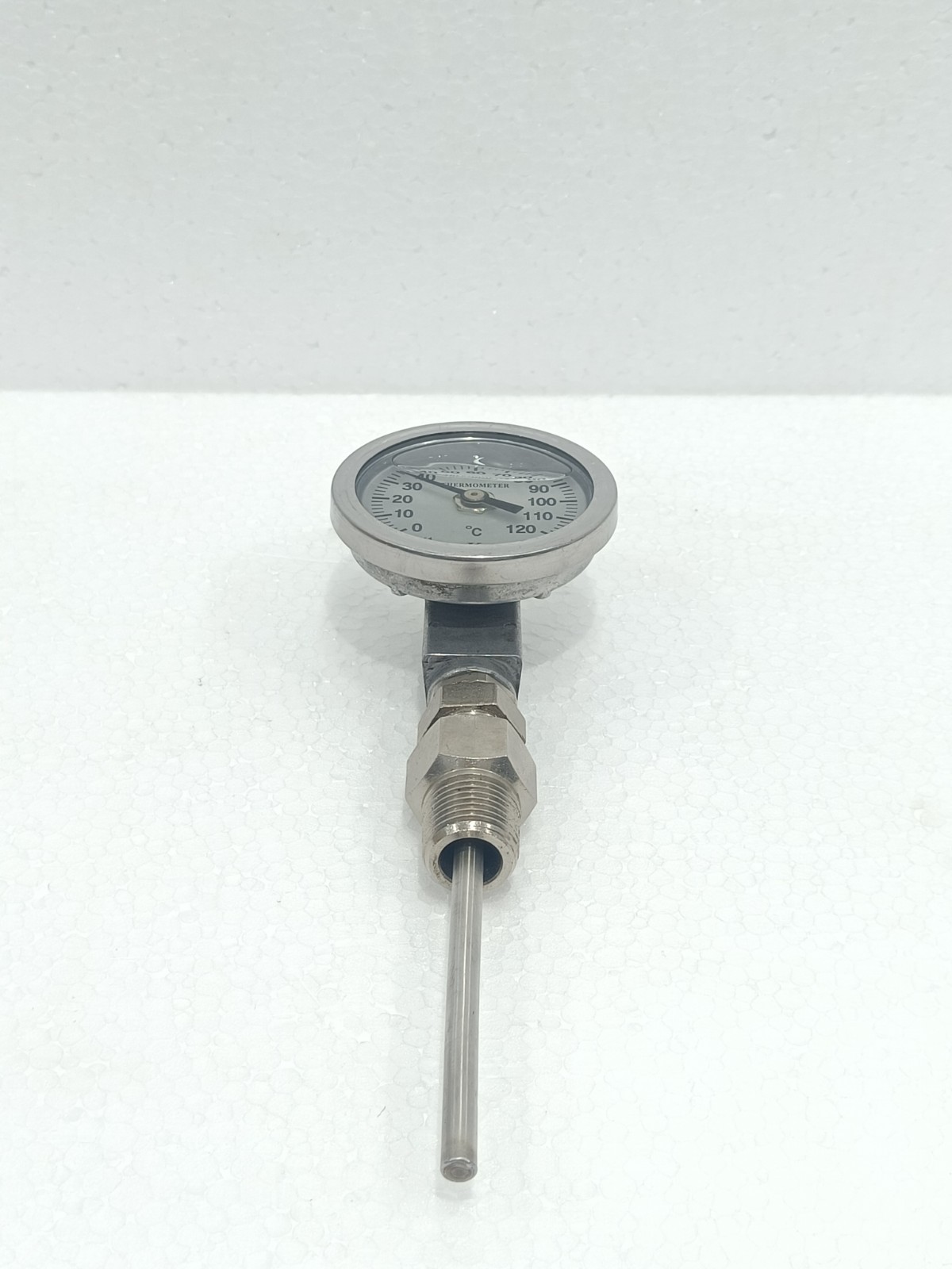 KUMJUNG INDUSTRIAL THERMOMETER 0–120°C – THERMOWELL PROBE–S/N 0602348 FAST SHIP
