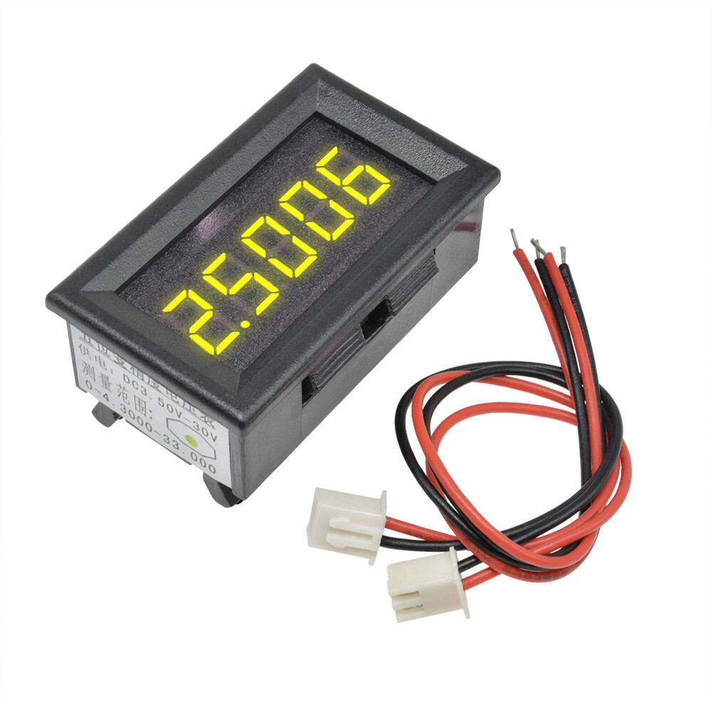 DC 0-4.3000-33.000V 5 Digit LED Digital Voltage Panel Meter Voltmeter 4 Color