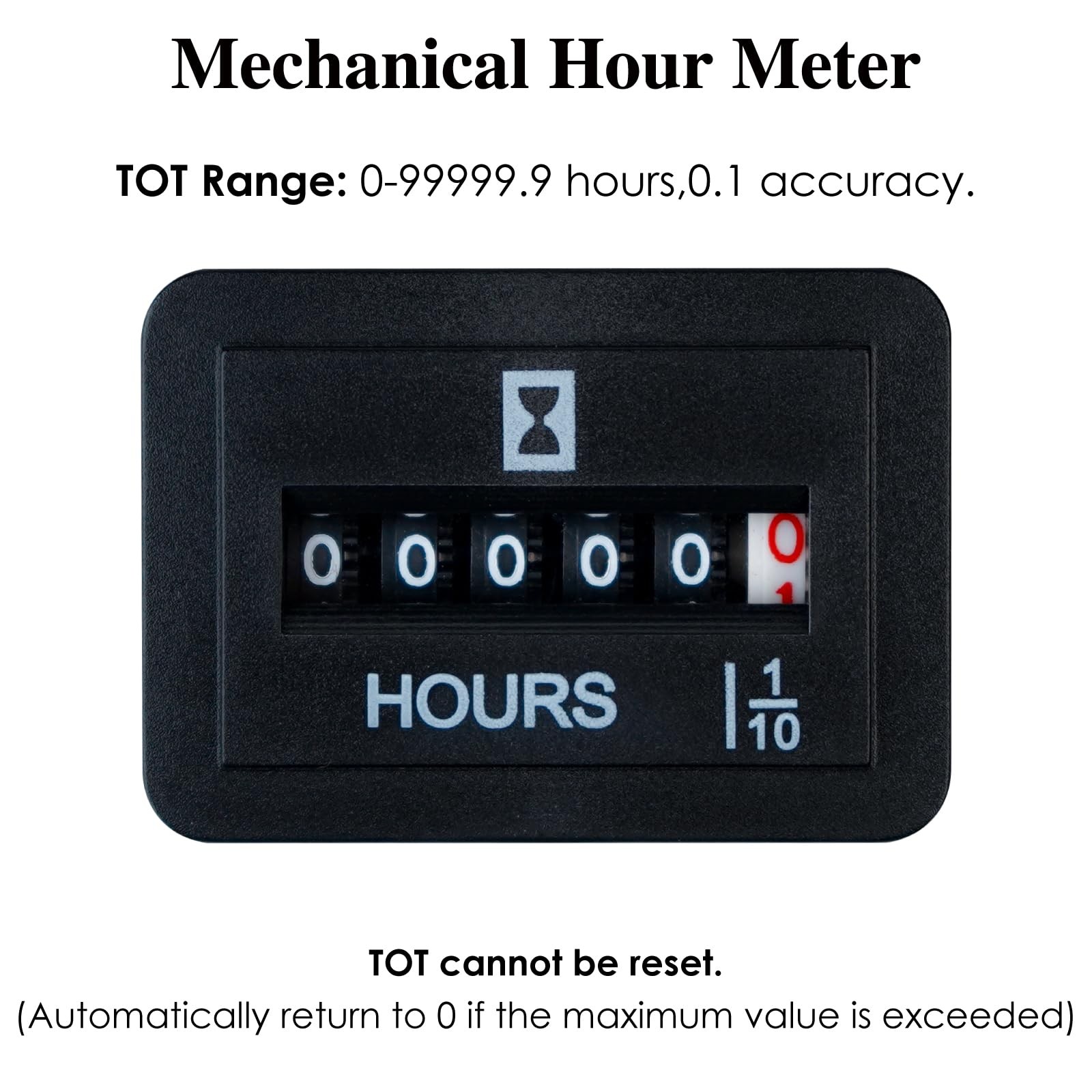 Jayron JR-HM001 Snap in Mechanical Hour Meter Rectangular for DC…