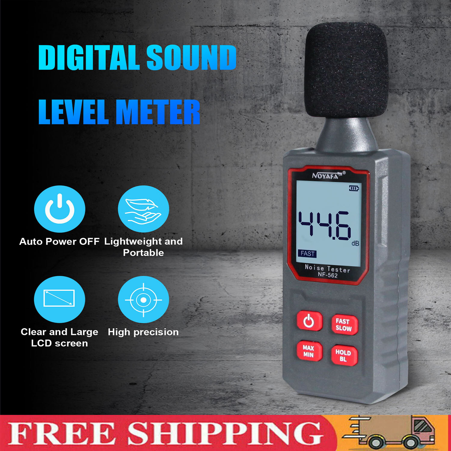 Decibel Meter Sound Level Meter Professional Sound Level Detector 30dB to 130dB