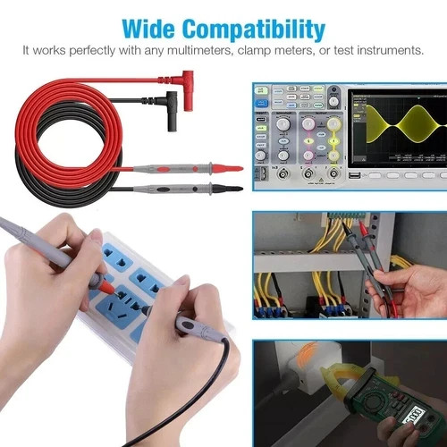Multimeter Test Leads for Fluke Meter Electrical Alligator Clip Probes 1000V 20A