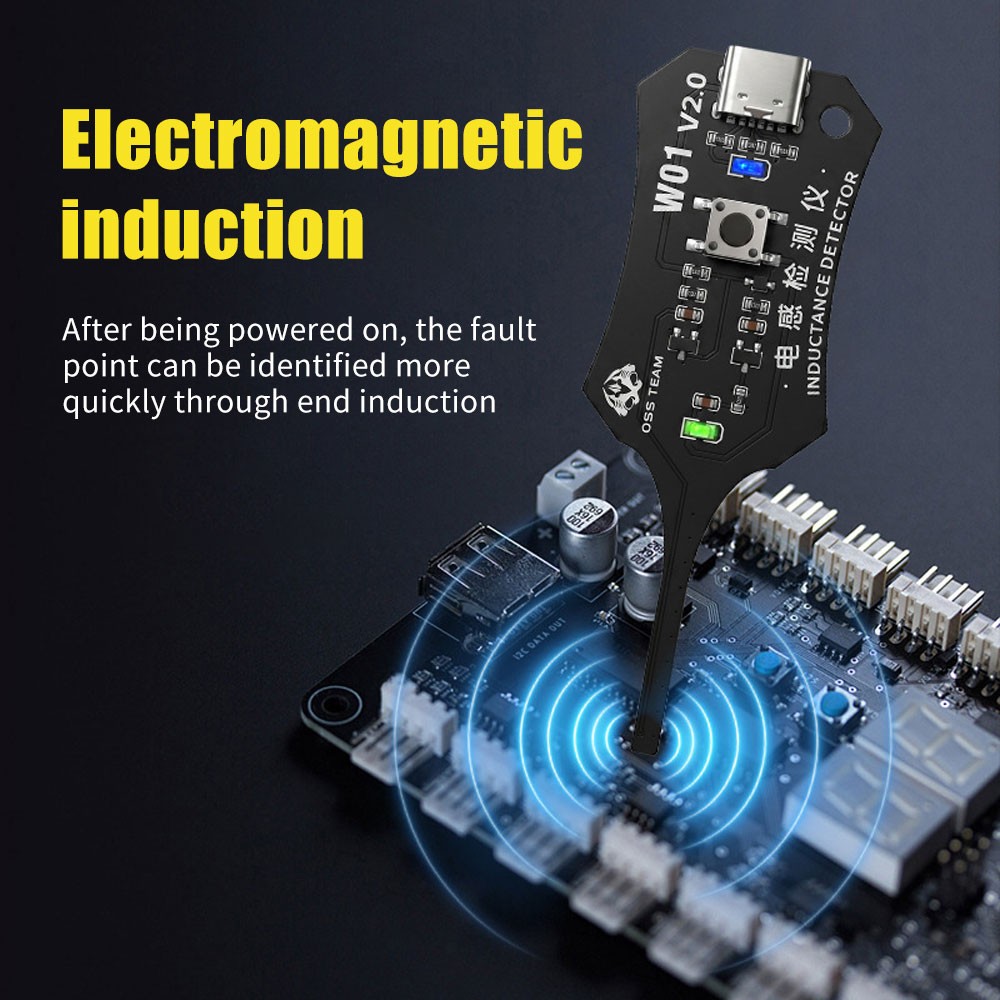 OSS W01 Inductor Detector Tool Quick Fault Check Phone Motherboard Coil Tester