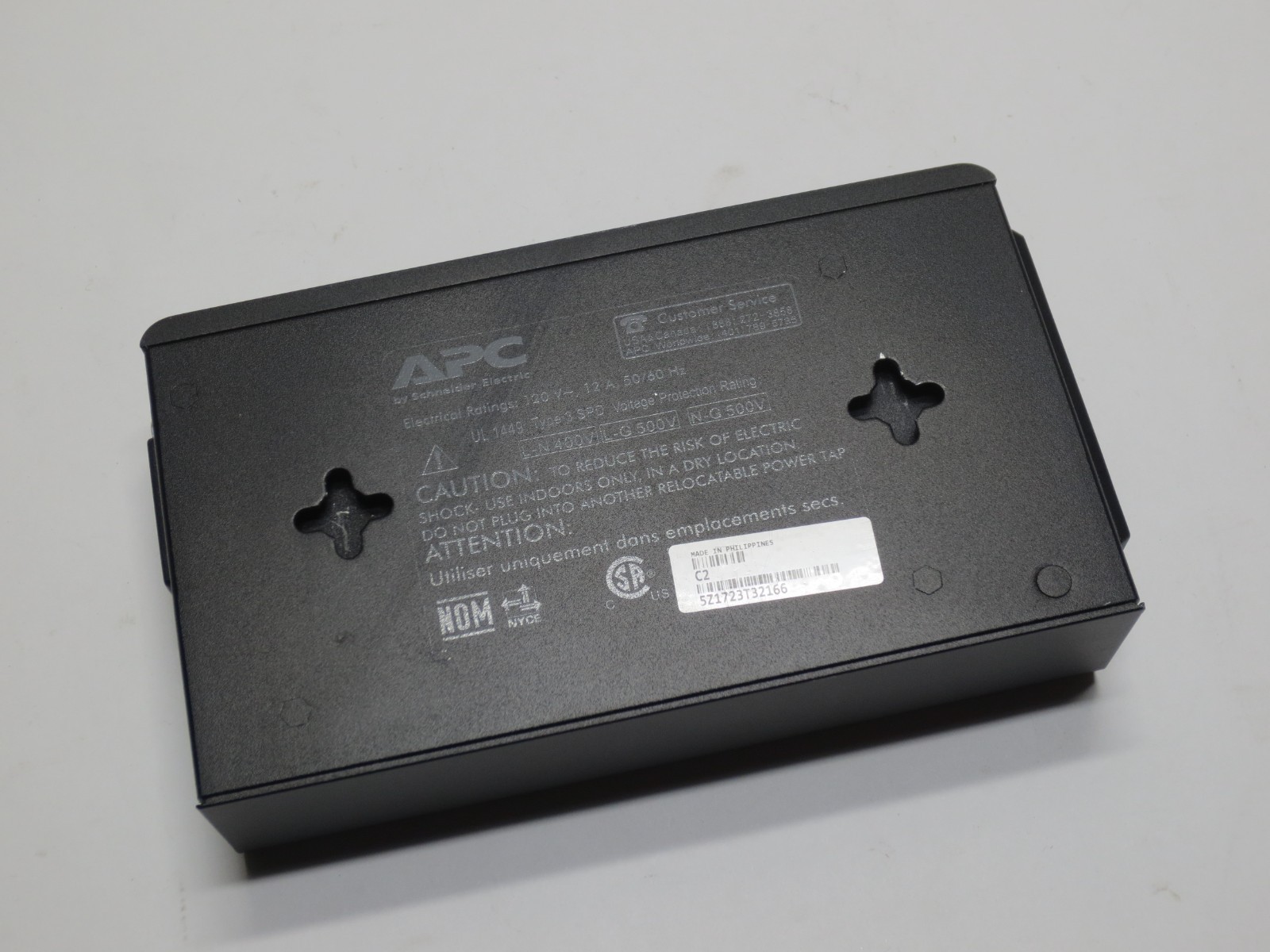APC C2 Power Filter AV C Type 2-Outlet Wall Mount 120V