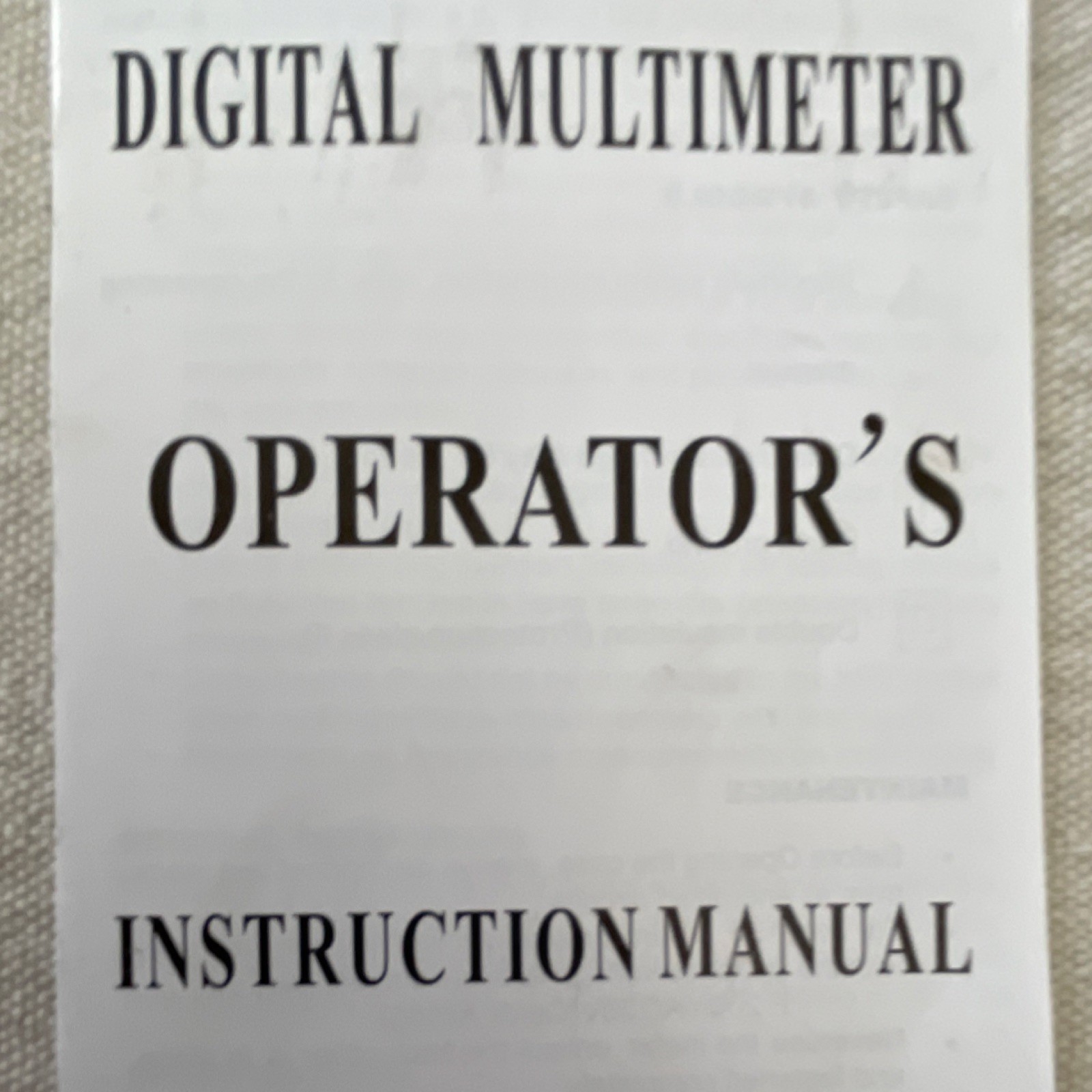 DT-9205B+ Digital Multimeter CAT II 600V Auto Power Off 200μA-20A 200Ω-200MΩ