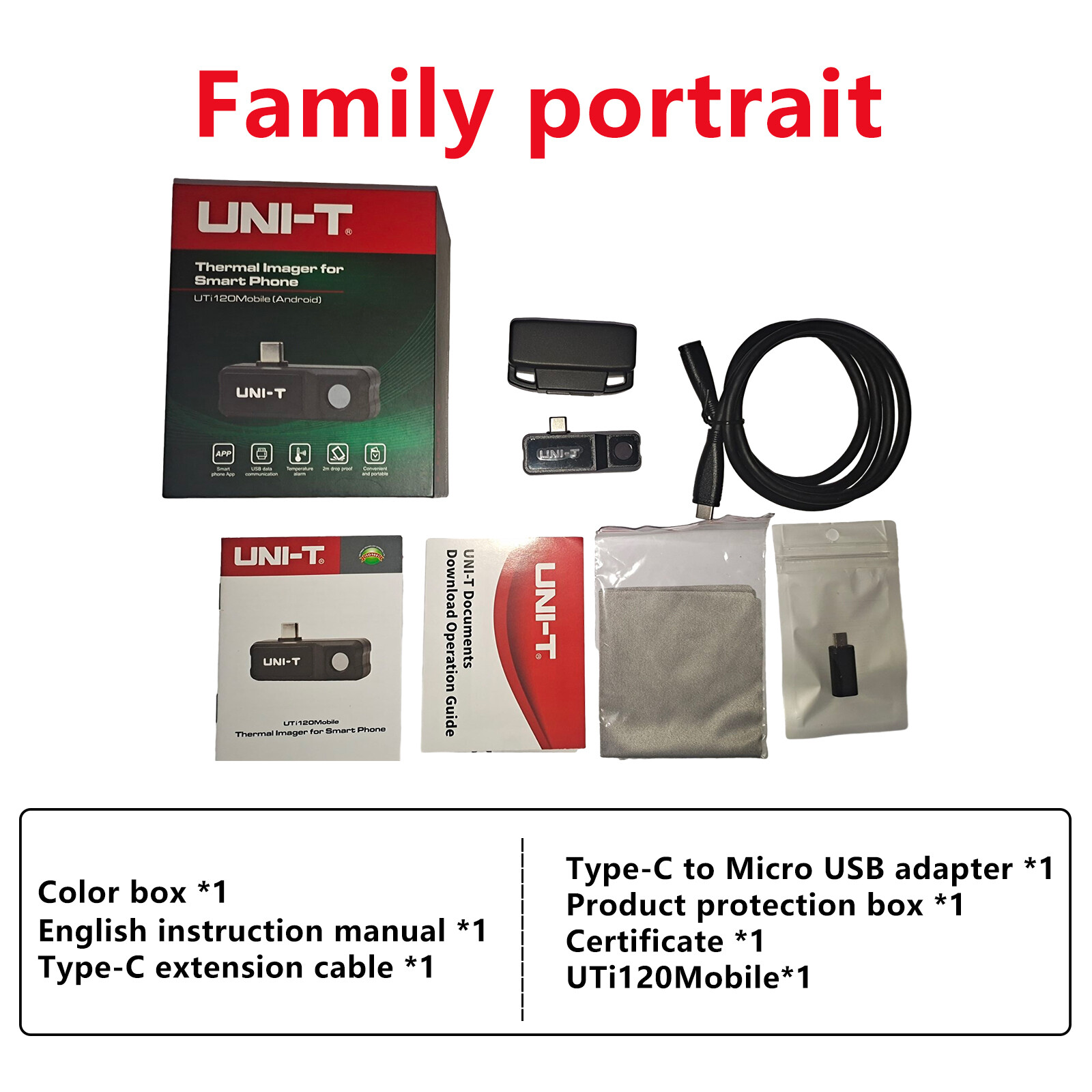 UNI-T UTi120Mobile Thermal Imager for Android Type-C -20℃~400℃ Auto Alarm Record