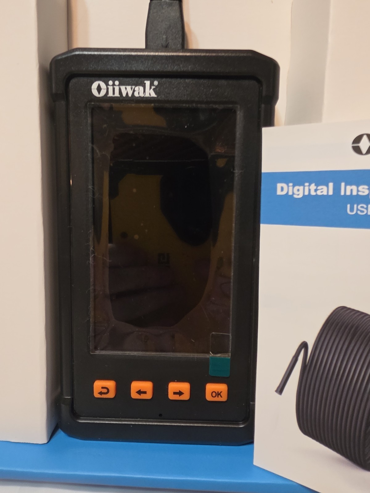Oiiwak 360° Rotation Endoscope 15m Borescope Inspection Camera 6x Digital Zoom