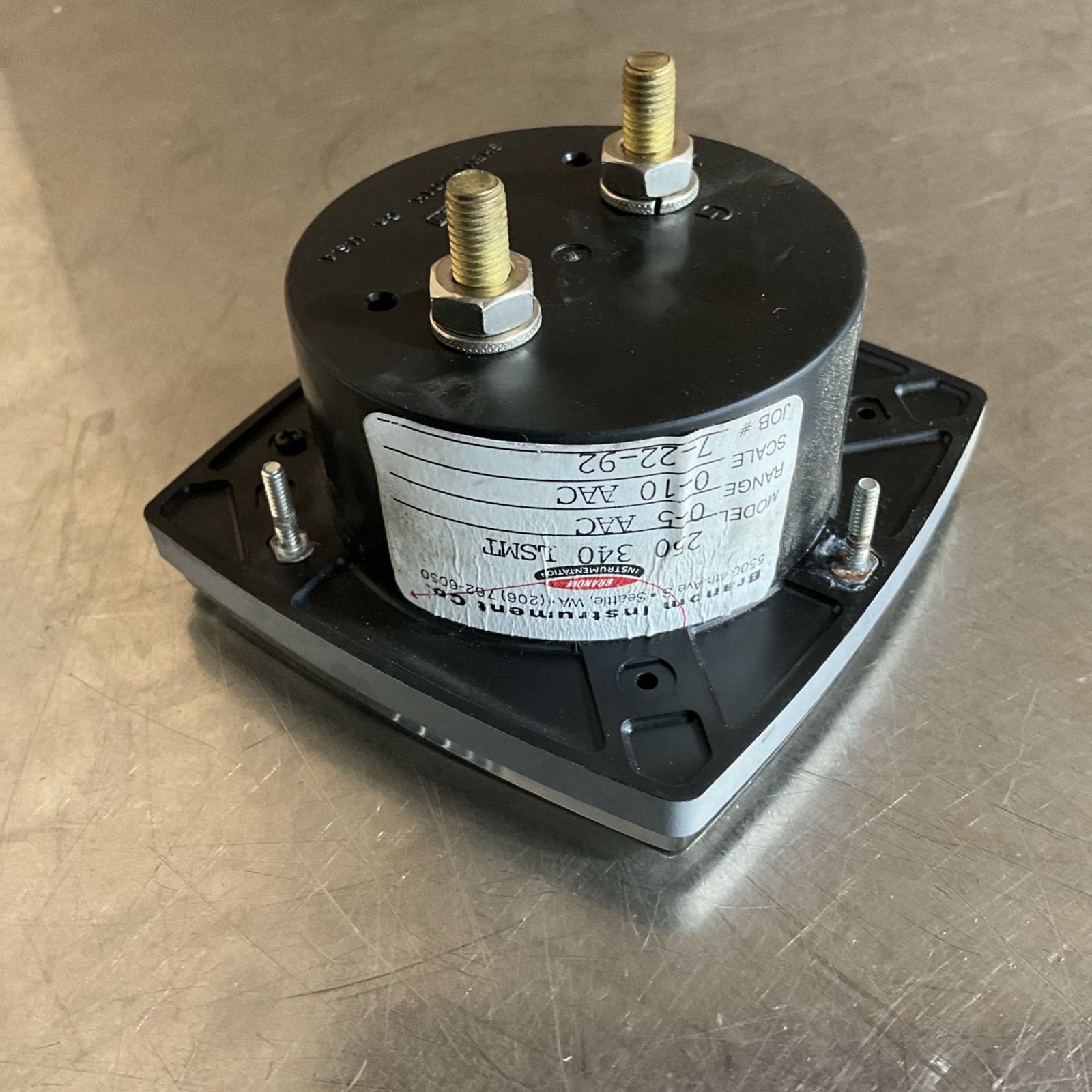 0-10A AC Amperes Analog Panel Meter Unbranded