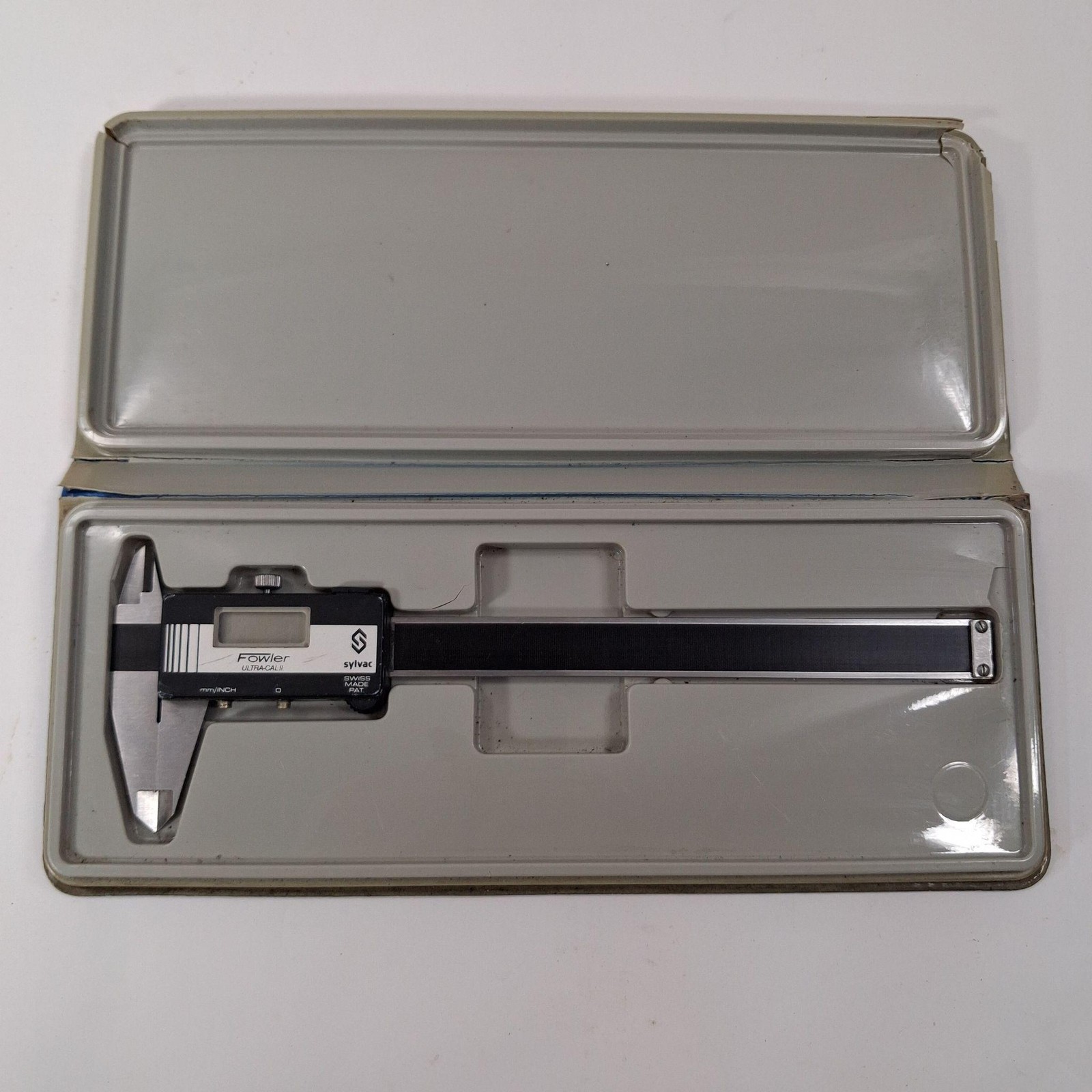Fowler Ultra-Cal II Digital Electronic Caliper Sylvac Swiss Made Blue Case