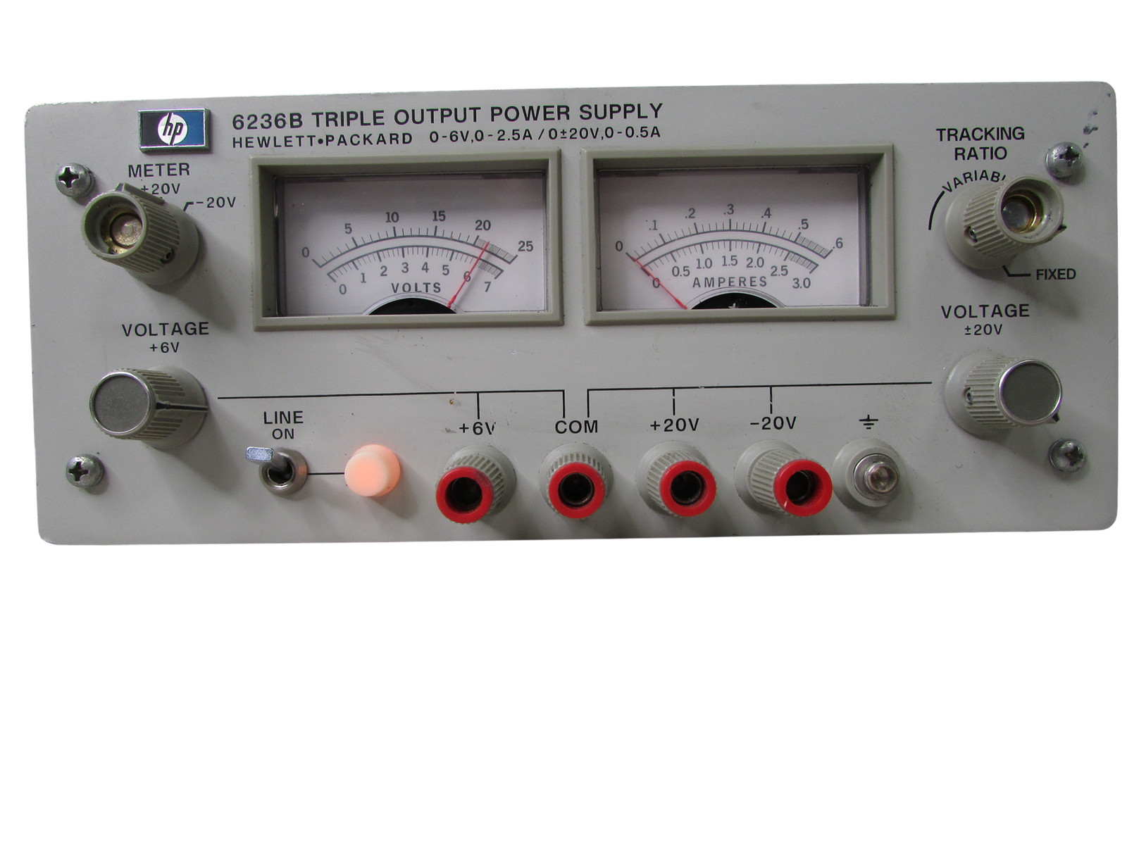 HP 6236B Triple Output DC Power Supply Tracking 6V 20V Linear Lab PSU