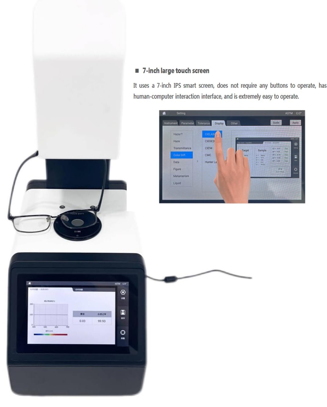 Digital Color Haze Meter Light Transmittance Haze Meter for Film Plastic Glass
