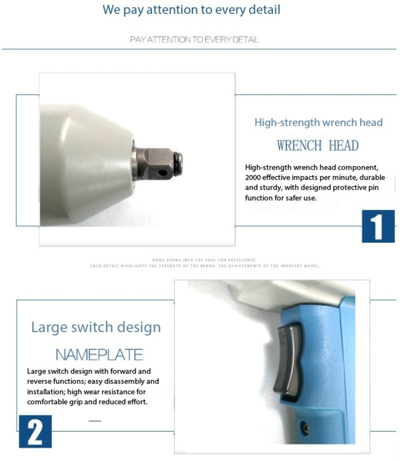 Corded Electric Impact Wrench – High Torque Handheld for Auto & Machine Repair