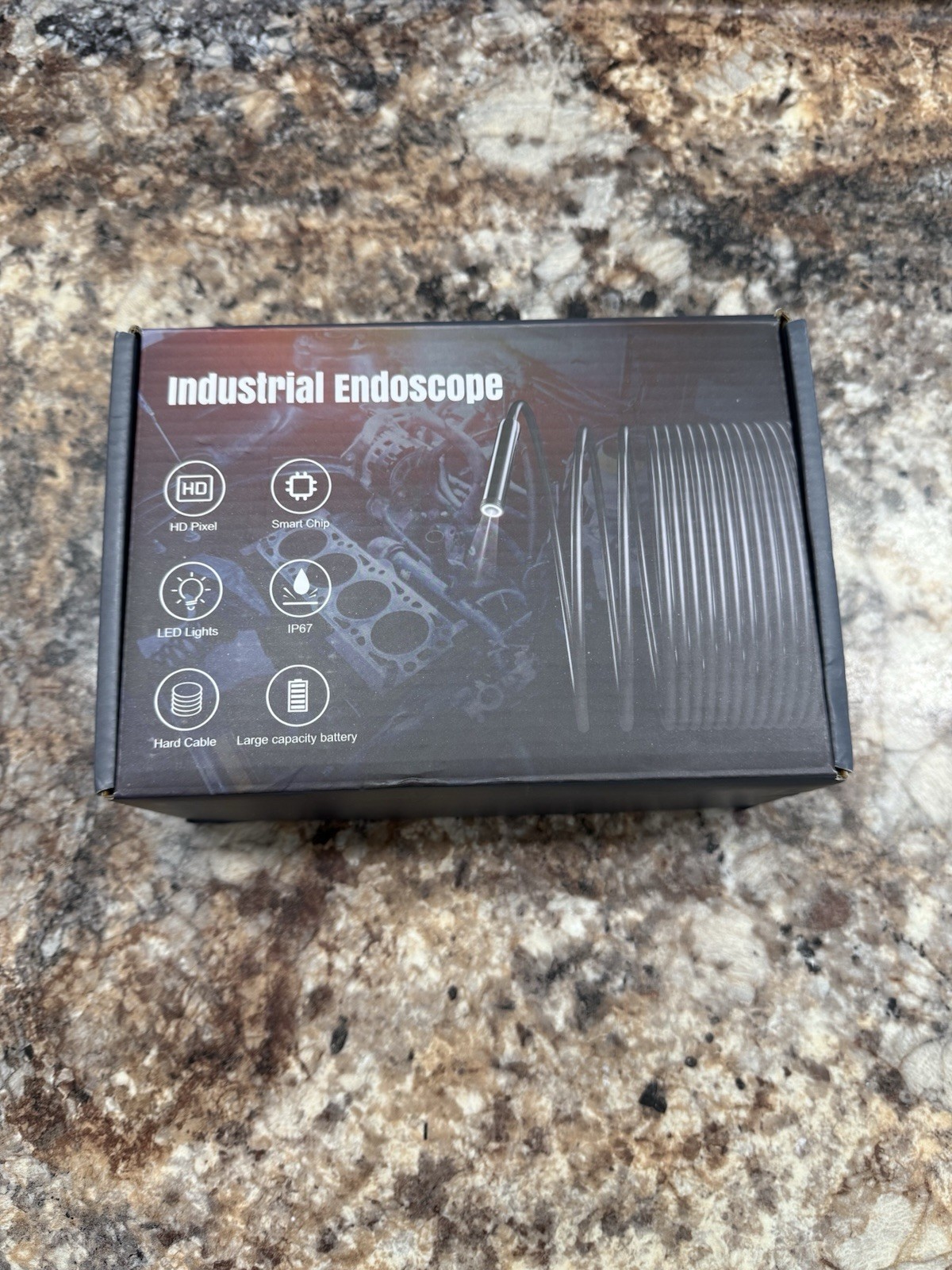 1080P HD Industrial Endoscope Borescope LCD 4.3inch 8mm Inspection Dual Lens