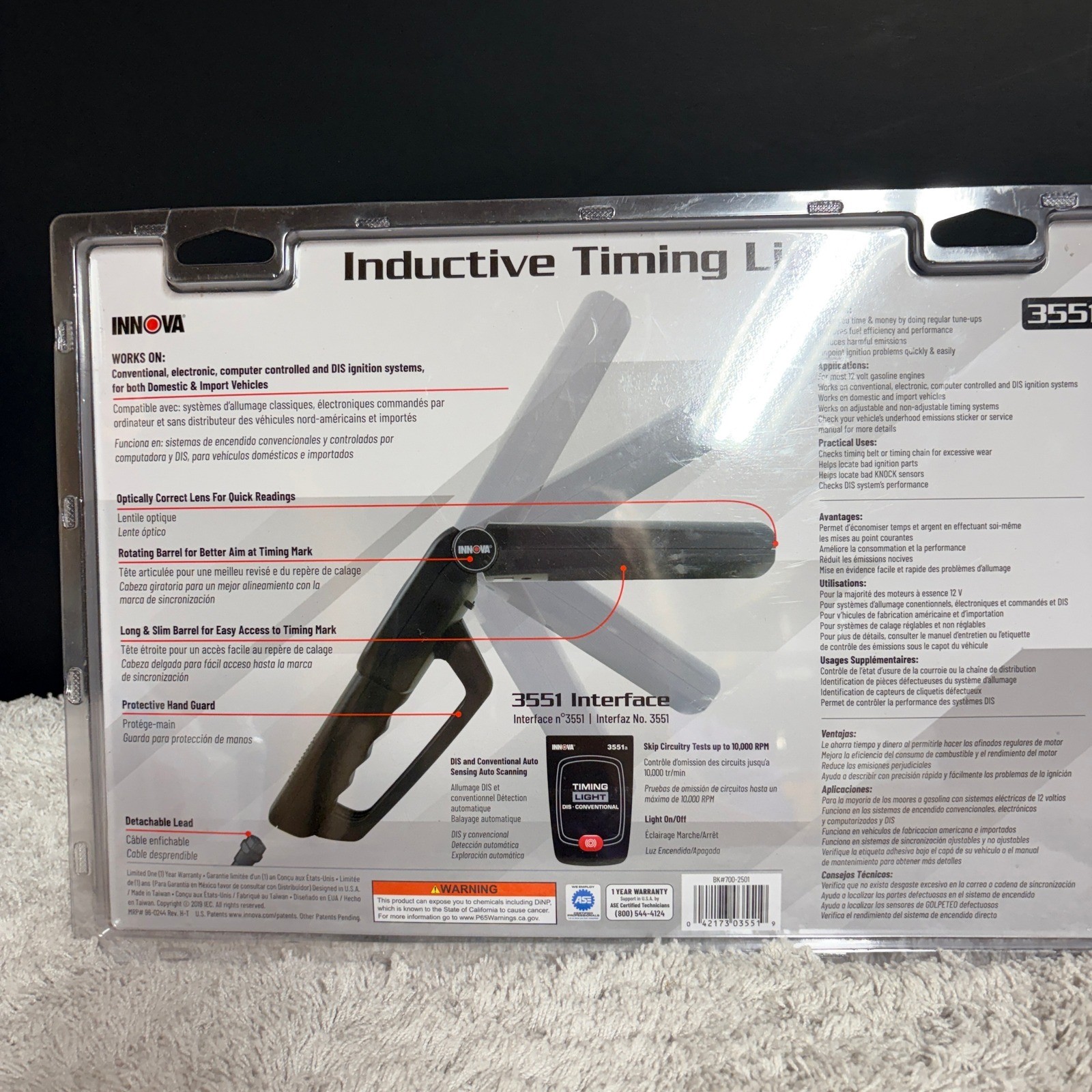 Innova 3551 Inductive Timing Light for DIS Conventional Ignition Systems NEW