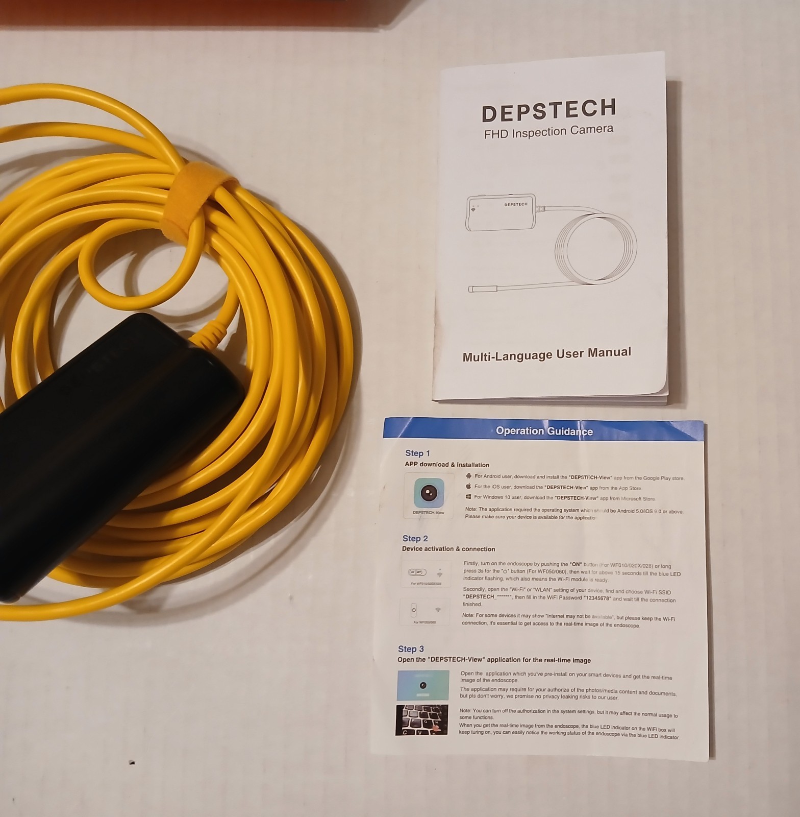 DEPSTECH Wireless Endoscope Semi-Rigid HD Inspection Camera Borescope