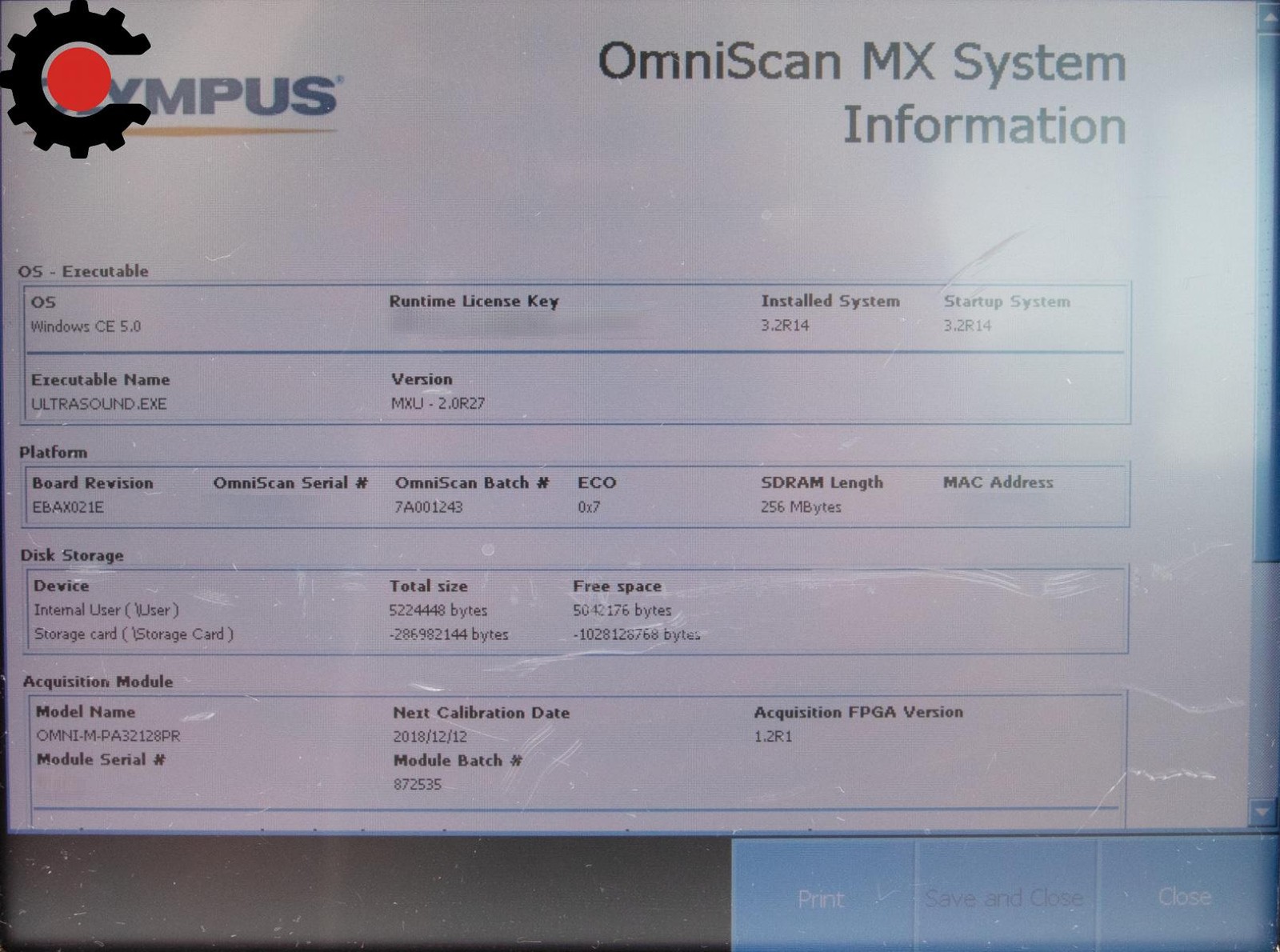 Olympus OmniScan MX 32:128 Ultrasonic Phased Array PA Flaw Detector, PA32128P…