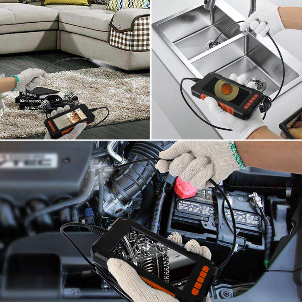 Precise Industrial Endoscope HD Camera 1080P 4.3″ Screen Borescope Inspection US