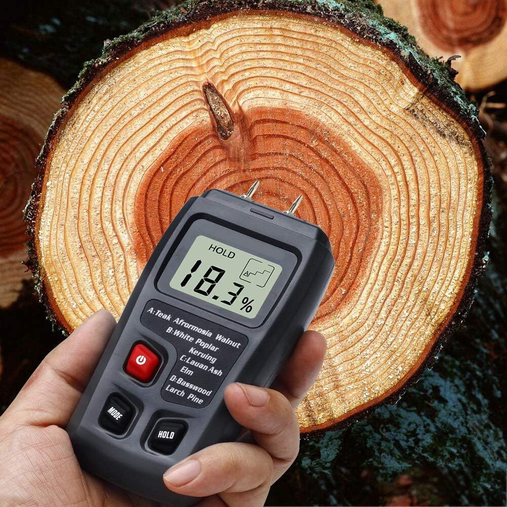 Digital LCD Wood Moisture Meter Detector Tester Wood Firewood Paper Cardboard