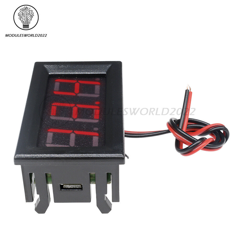 0.56″ DC AC 5V-30V-500V Digital Voltmeter Voltage Panel Meter Color LED Display