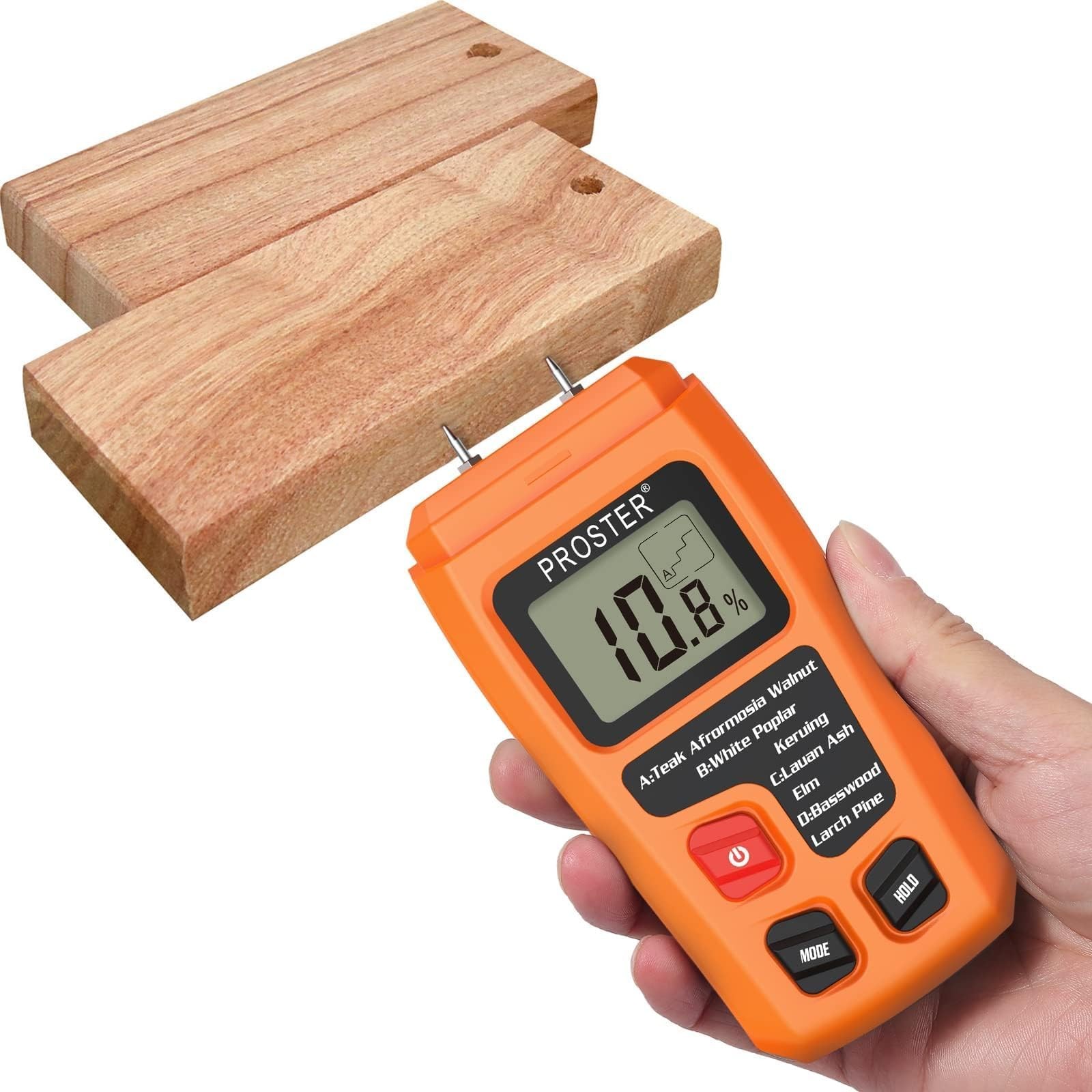 Digital Wood Moisture Meter Pin Type 4 Modes LCD Damp Tester Firewood Paper