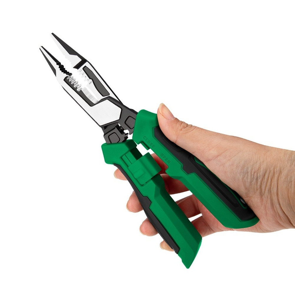 Wire Stripper Pliers with Dual Color LED Digital Display for Electricians
