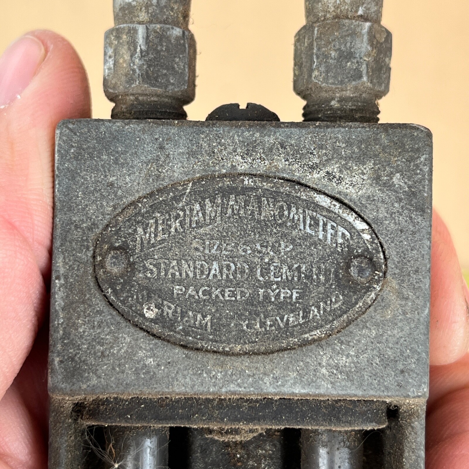 Vintage Meriam MANOMETER 10 in Instrument Size 6 SCP cement Scale