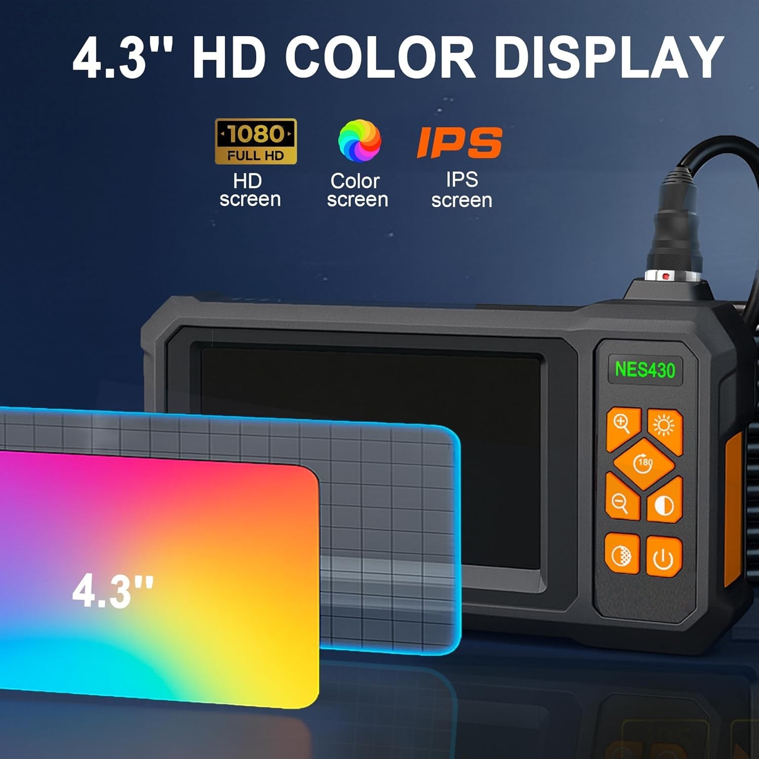Boroscopio, Camara Endoscopica Hd 1080P Con Luz, Inspeccion De Pantalla De 4…