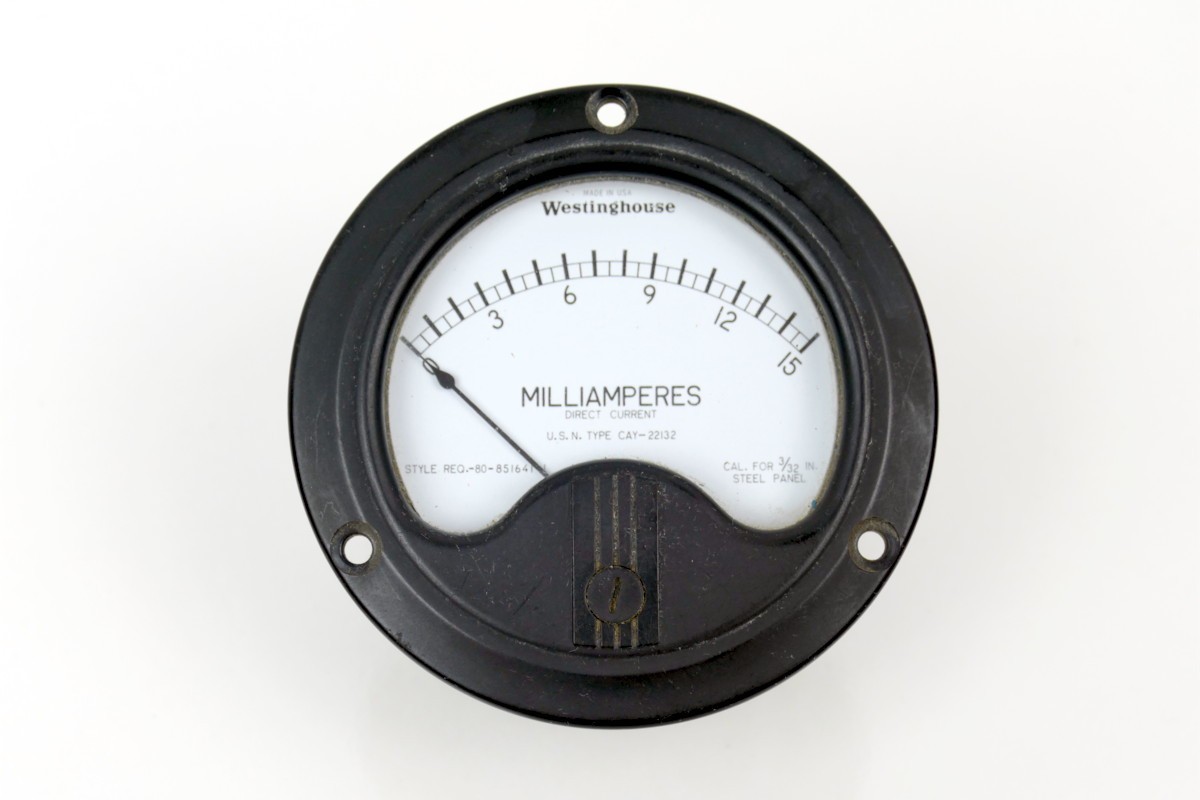WESTINGHOUSE Milliamperes DC Meter 3.5 in. TESTED WORKING